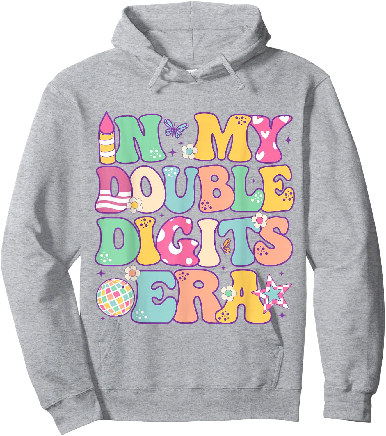 10th Birthday Girls 10yr Old Bday In My Double Digits Era Hoodie - Hoodie | Ash