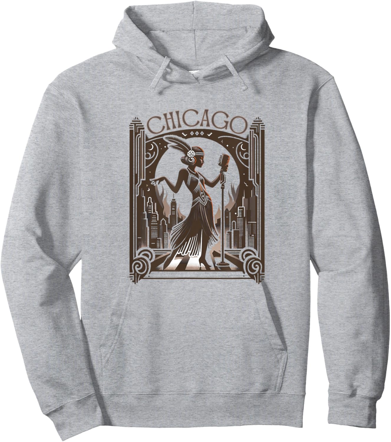 Chicago Jazz Art Deco 1920s Musical Theatre Musicals Flapper Hoodie - Hoodie | Ash