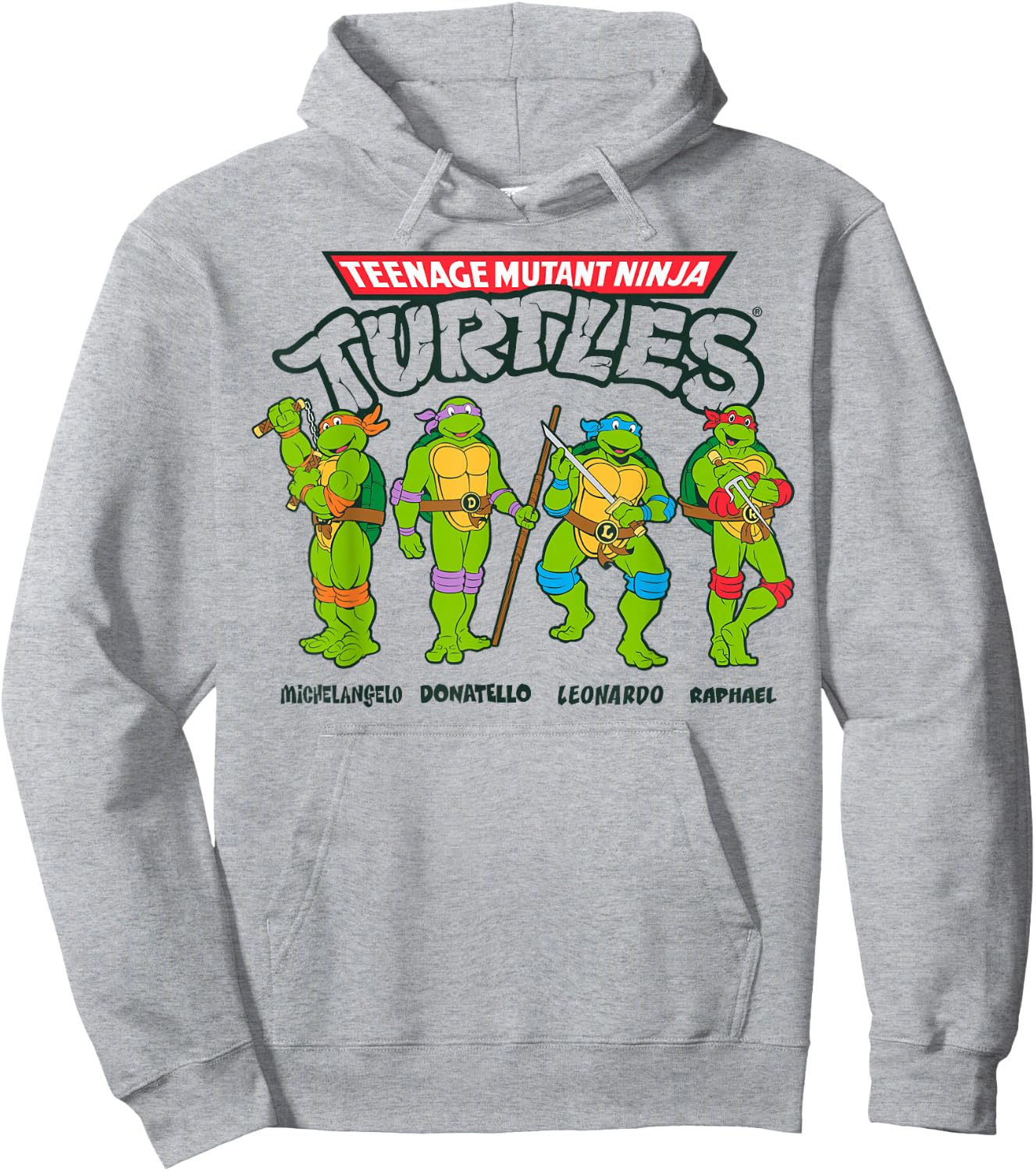 Teenage Mutant Ninja Turtles Character Group Hoodie - Hoodie | Ash
