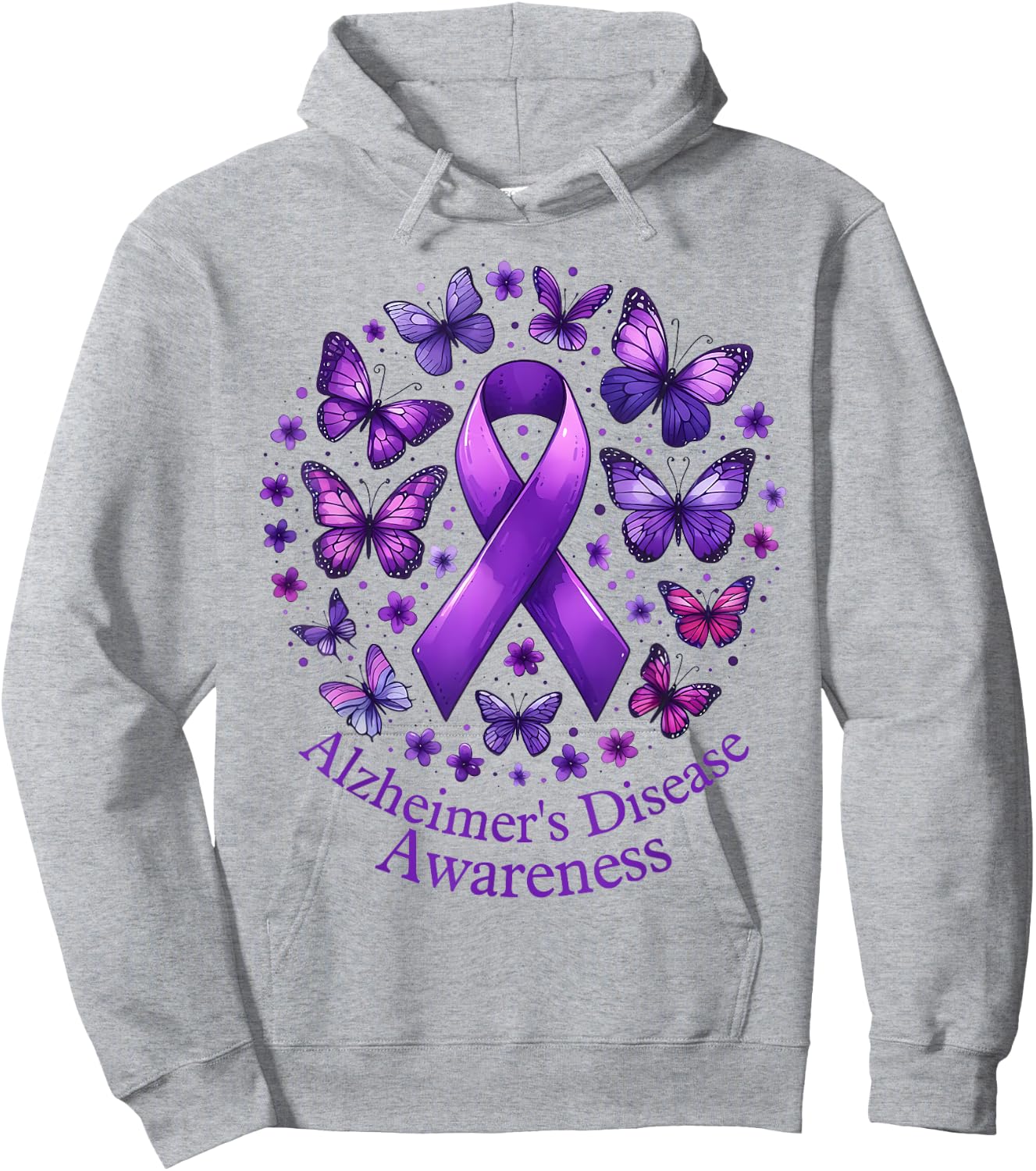 Wear Purple Alzheimer's Awareness Dementia Hoodie - Hoodie | Ash