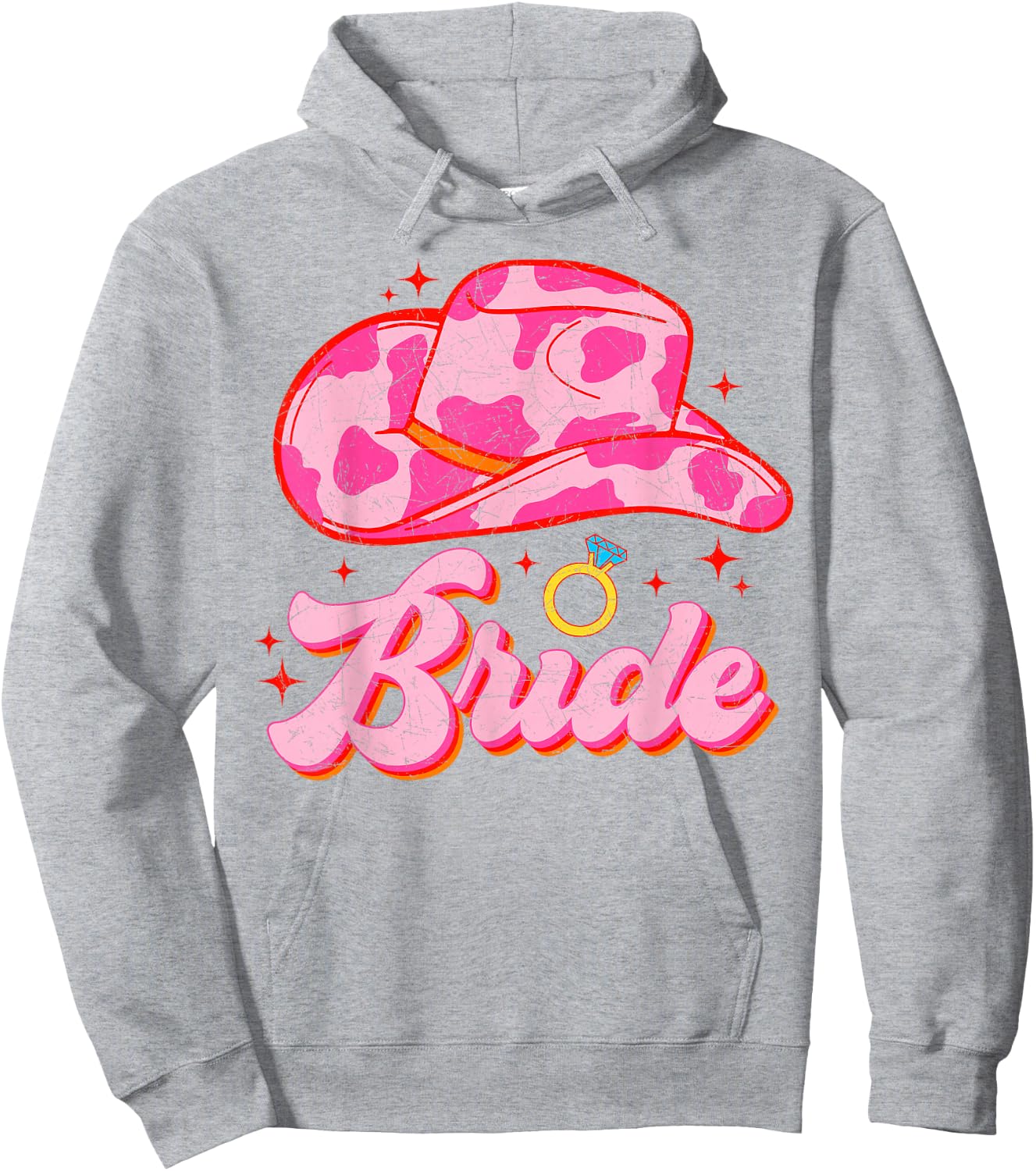 Bride Country Cowgirl Hat Western Bachelorette Party Hoodie - Hoodie | Ash