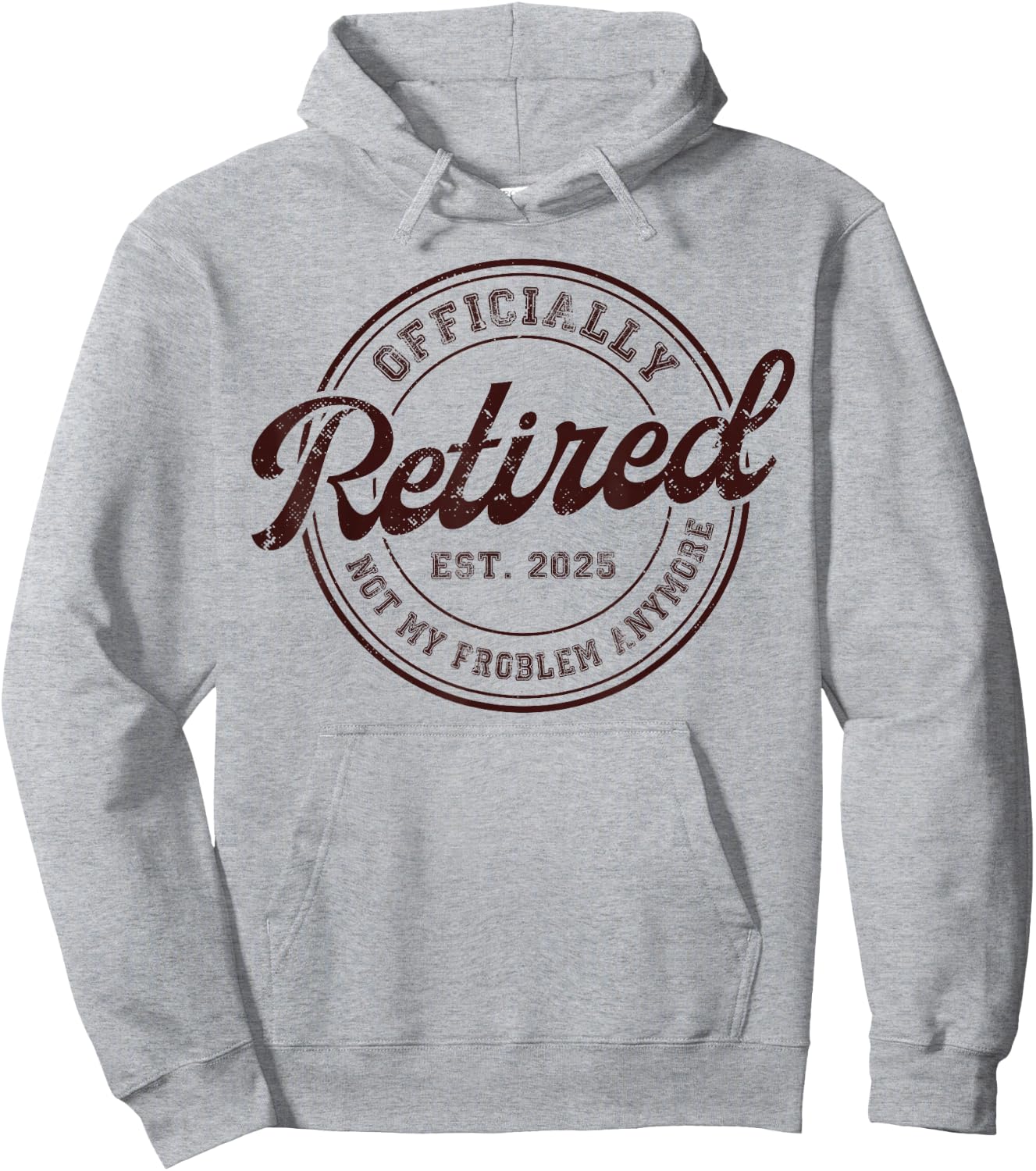 Myassil Retirement 2025 Retired 2025 Not My Problem Anymore Vintage Hoodie - Hoodie | Ash