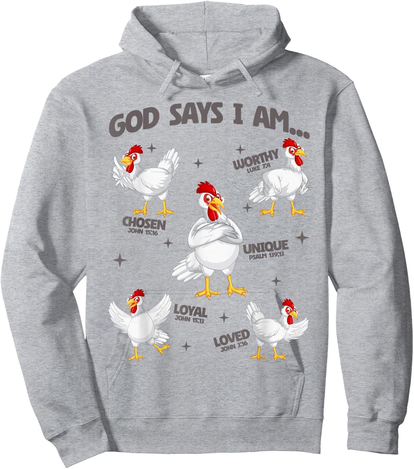 God Says I Am Chicken Lover Men Women Christian Hoodie - Hoodie | Ash