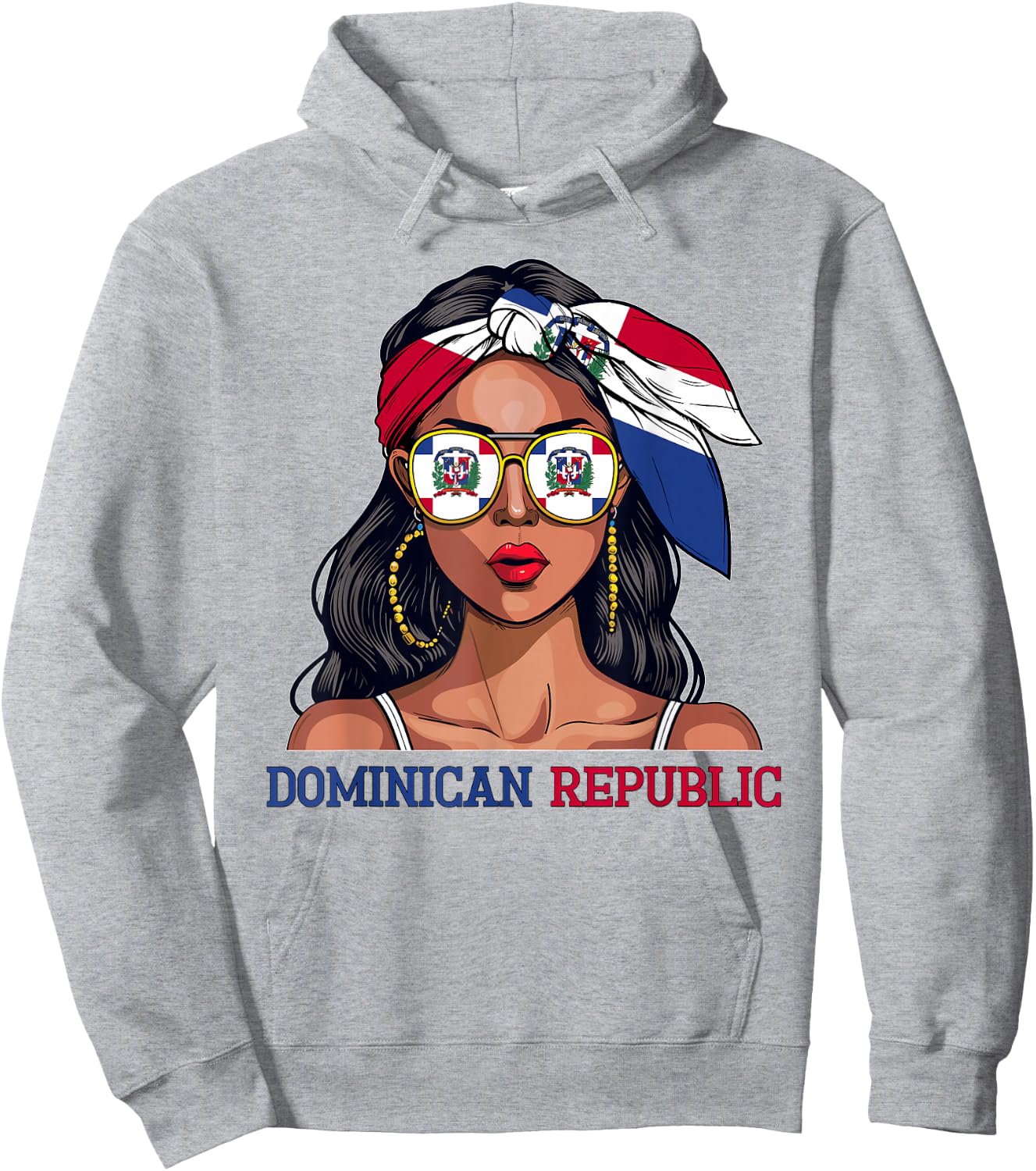 Dominican Souvenirs Woman Flag Roots Dominican Republic Hoodie - Hoodie | Ash