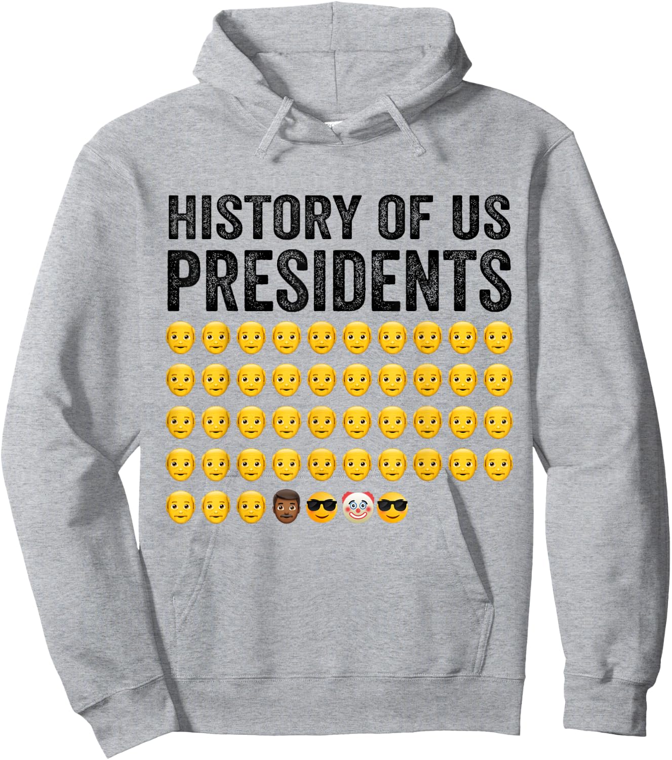 History of U.S presidents 47th Cool Trump -Adults Grey Small Classic Fit Short Sleeve Political Humor Hoodie - Hoodie | Ash