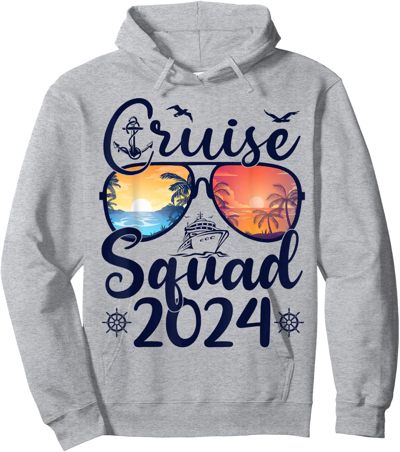 Cruise Squad 2024 Summer Vacation Matching Family Cruise Hoodie - Hoodie | Ash
