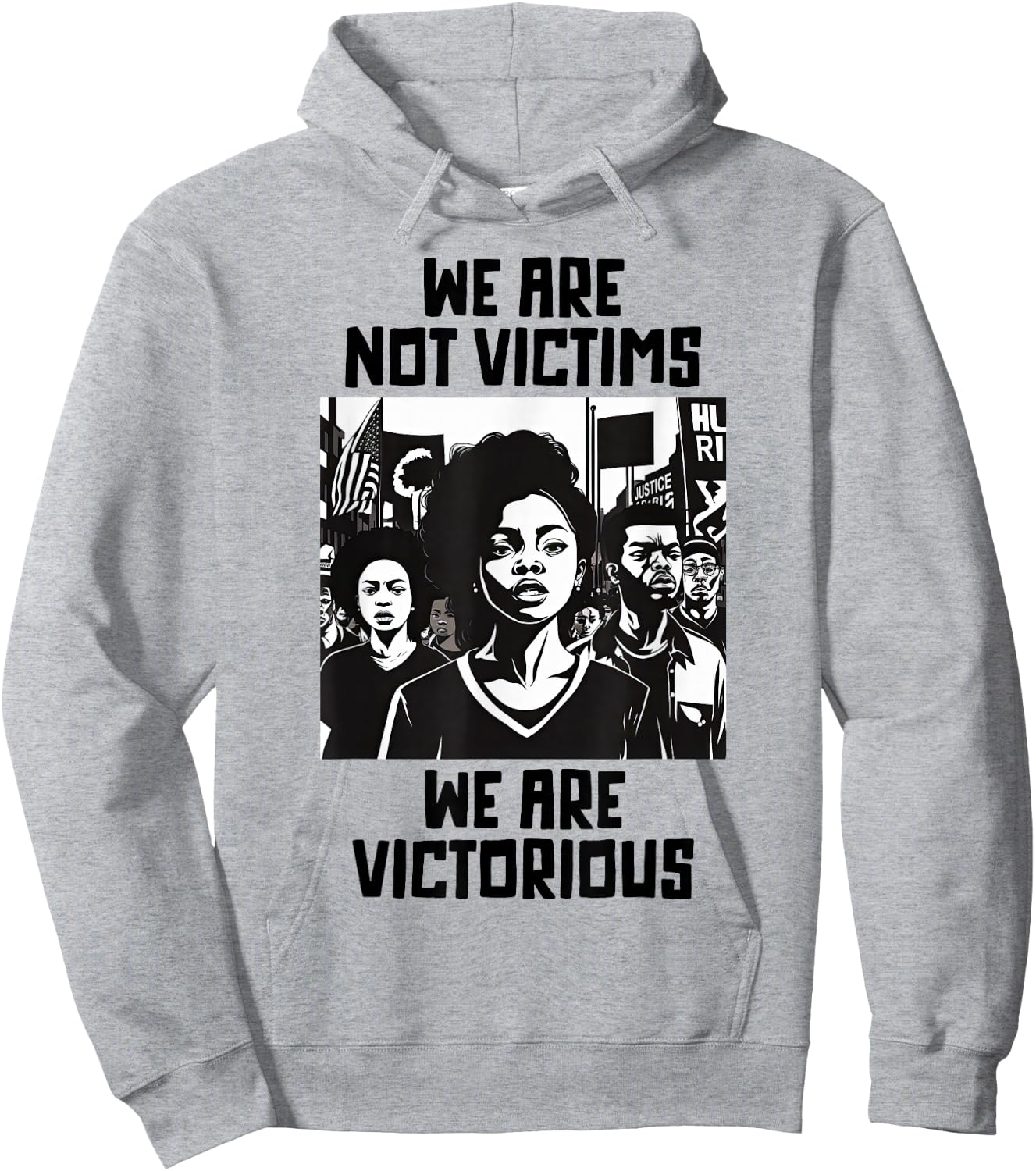 Black Protest March We Are Not Victims We Are Victorious Hoodie - Hoodie | Ash