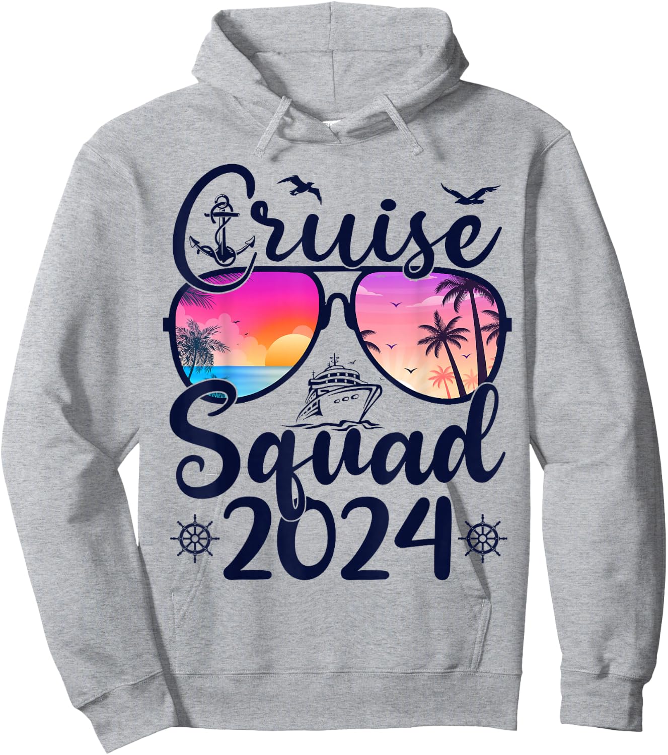 Cruise Squad 2024 Summer Vacation Matching Family Cruise Hoodie - Hoodie | Ash