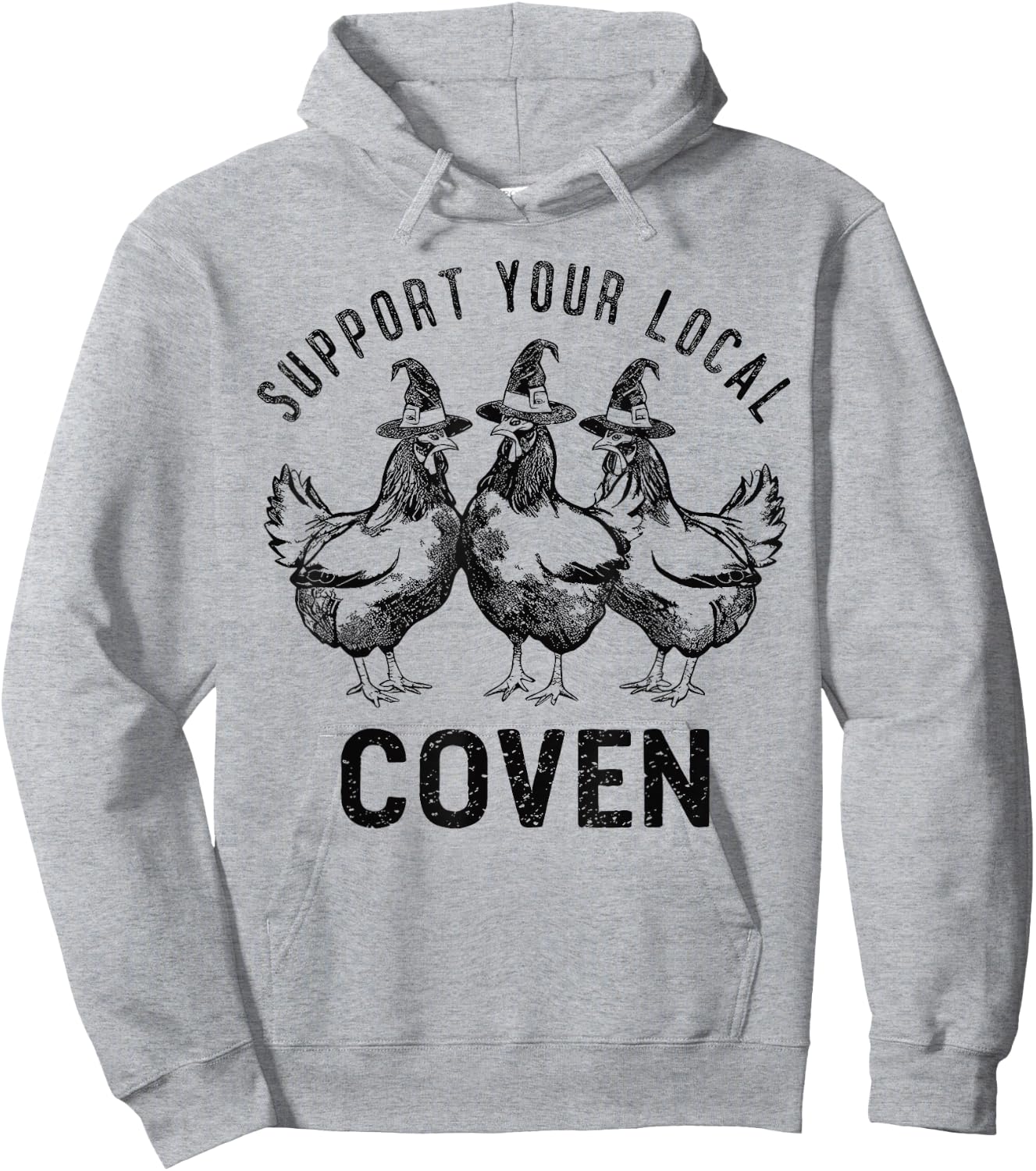 Chicken Support your local Coven Witch, Farm Lover Hoodie - Hoodie | Ash