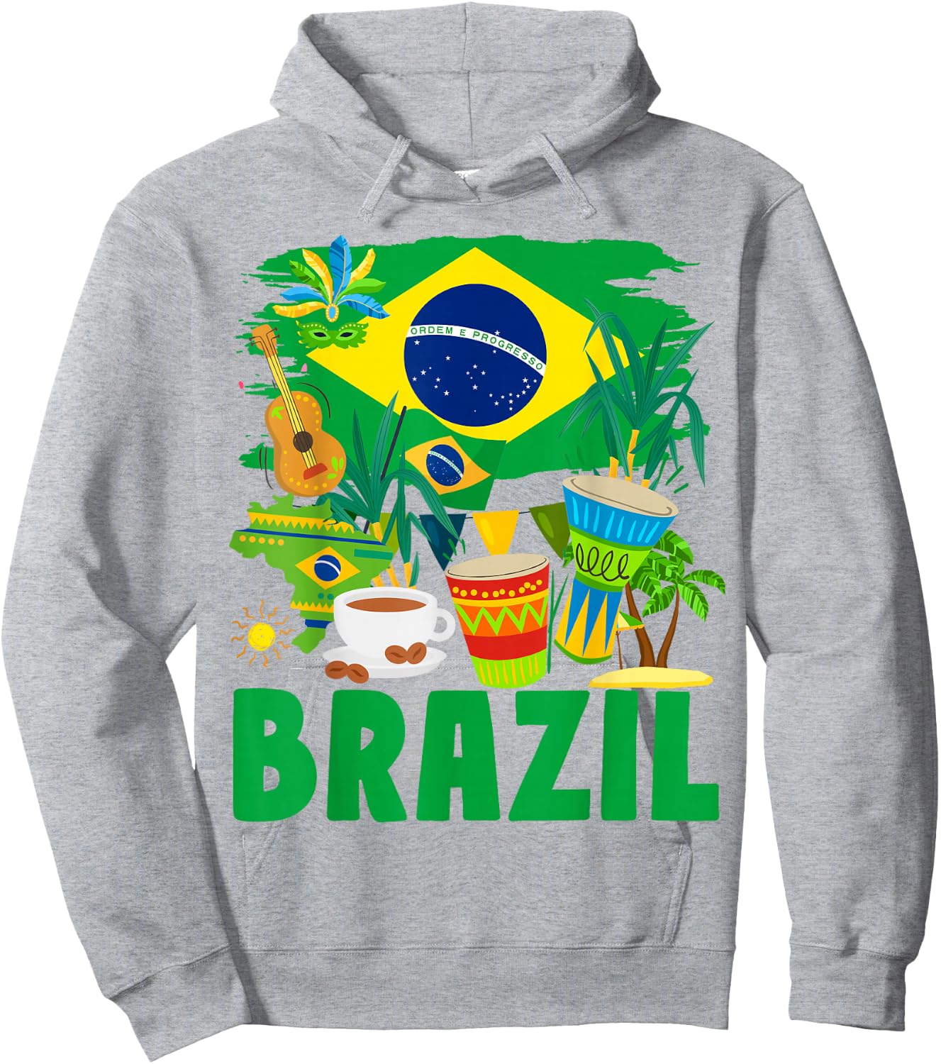 Brazil Flag Outfit Idea For Kids Brasil & Brazilian Flag Hoodie - Hoodie | Ash