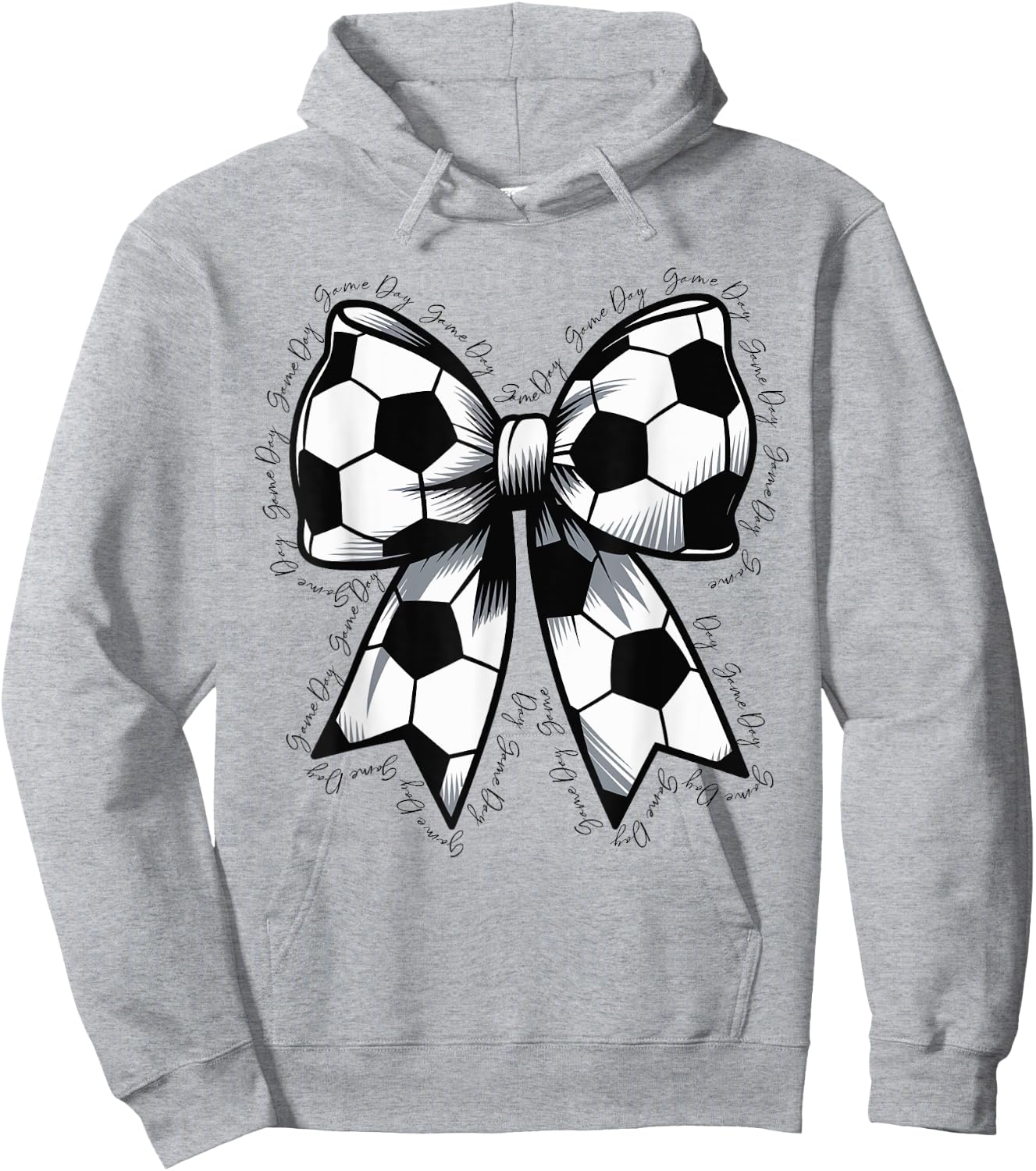 Soccer Game Day Soccer Lover Coquette Bow Soccer Mom Women Hoodie - Hoodie | Ash