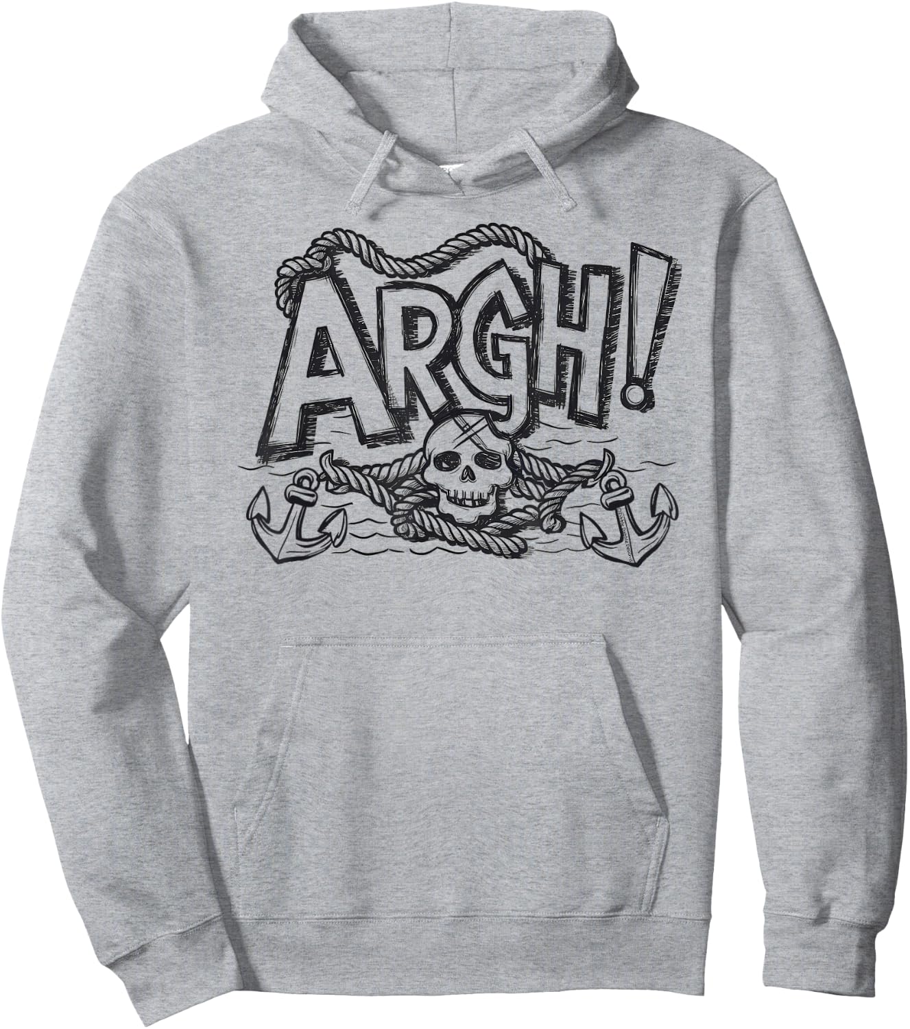 Fun ARGH Pirate Style Pirate Costume ARGH Pirate Hoodie - Hoodie | Ash