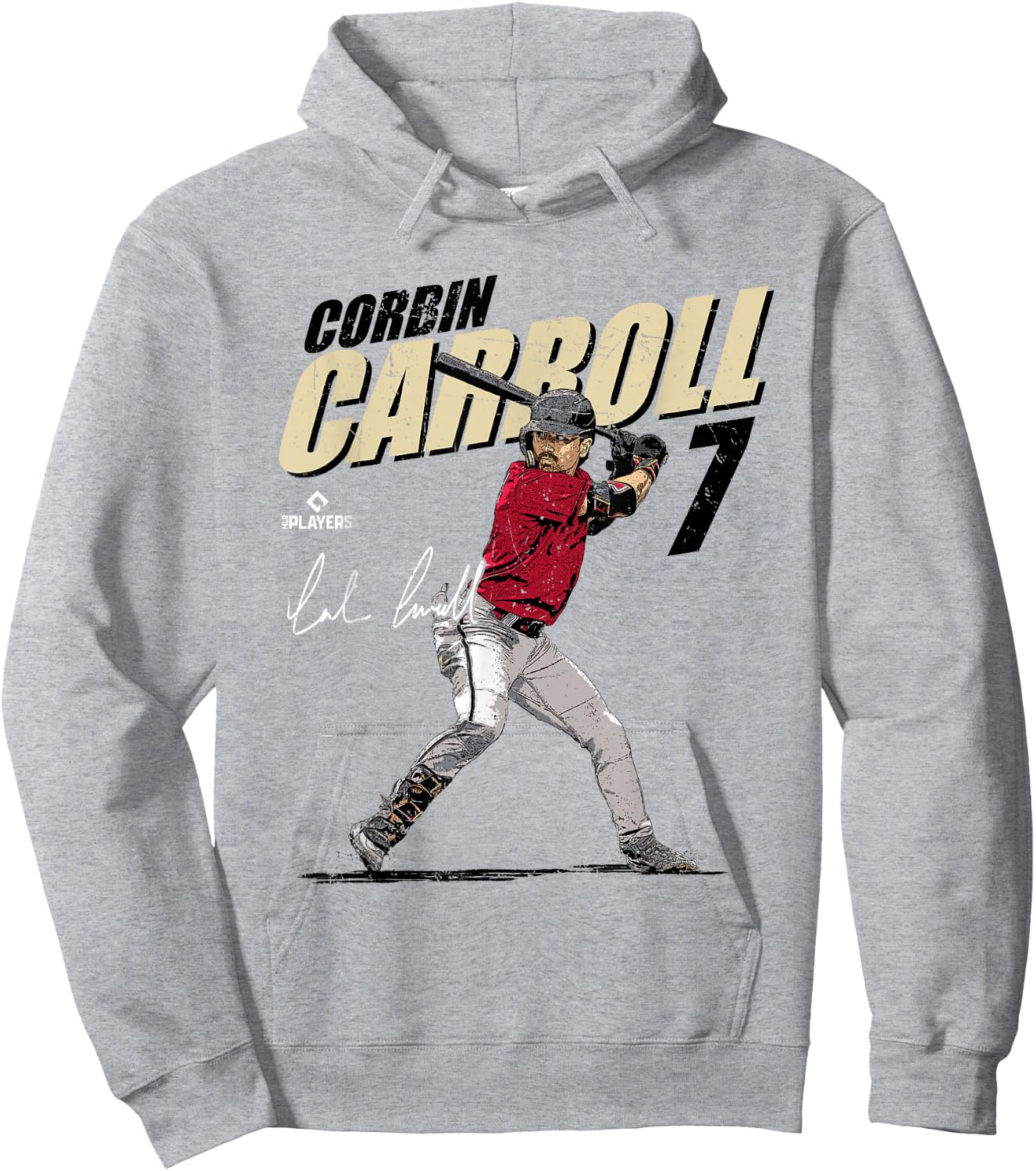 Corbin Carroll | Arizona Baseball Players | MLBCCL3001 Hoodie - Hoodie | Ash