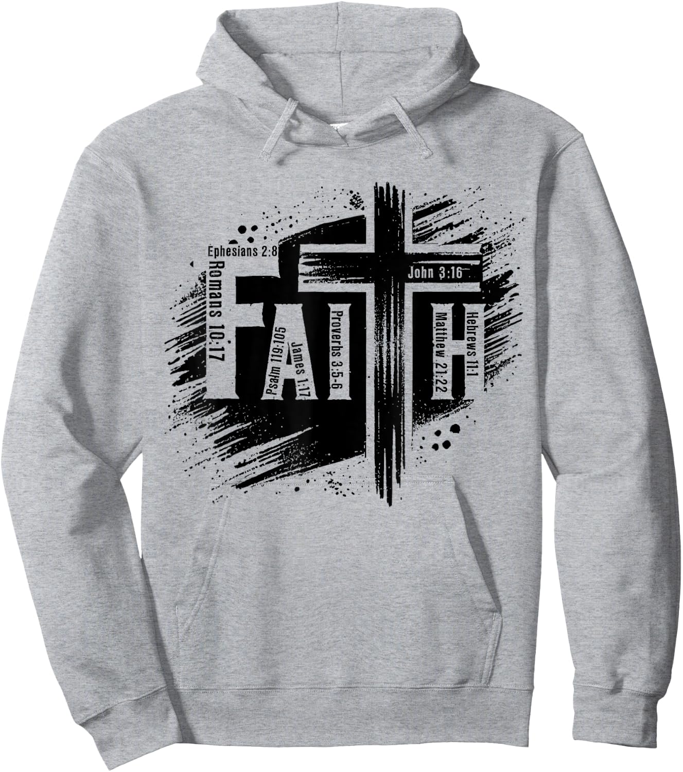 Cross Faith Christian Jesus Bible Verse Men Women Kids Hoodie - Hoodie | Ash