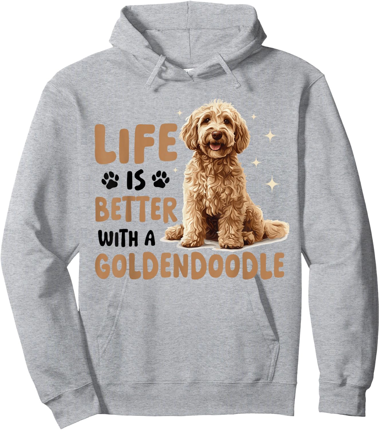 Goldendoodle Dog Breed Life is Better with a Goldendoodle Hoodie - Hoodie | Ash