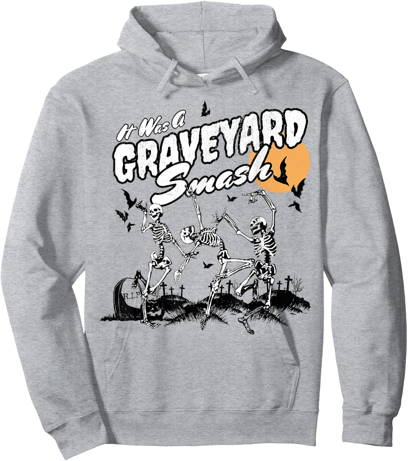 It Was A Graveyard Smash Skeleton Spooky Season Halloween Hoodie - Hoodie | Ash