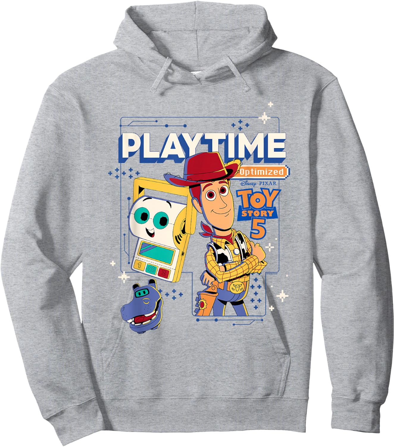 Disney Pixar Toy Story 5 Play Time Woody & Smarty Pants Hoodie - Hoodie | Ash