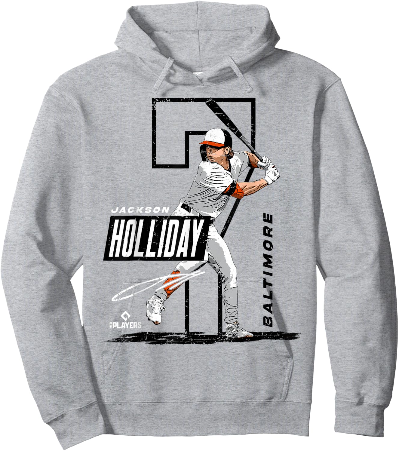 Jackson Holiday | Baltimore Baseball Players | MLBHOL3002 Hoodie - Hoodie | Ash