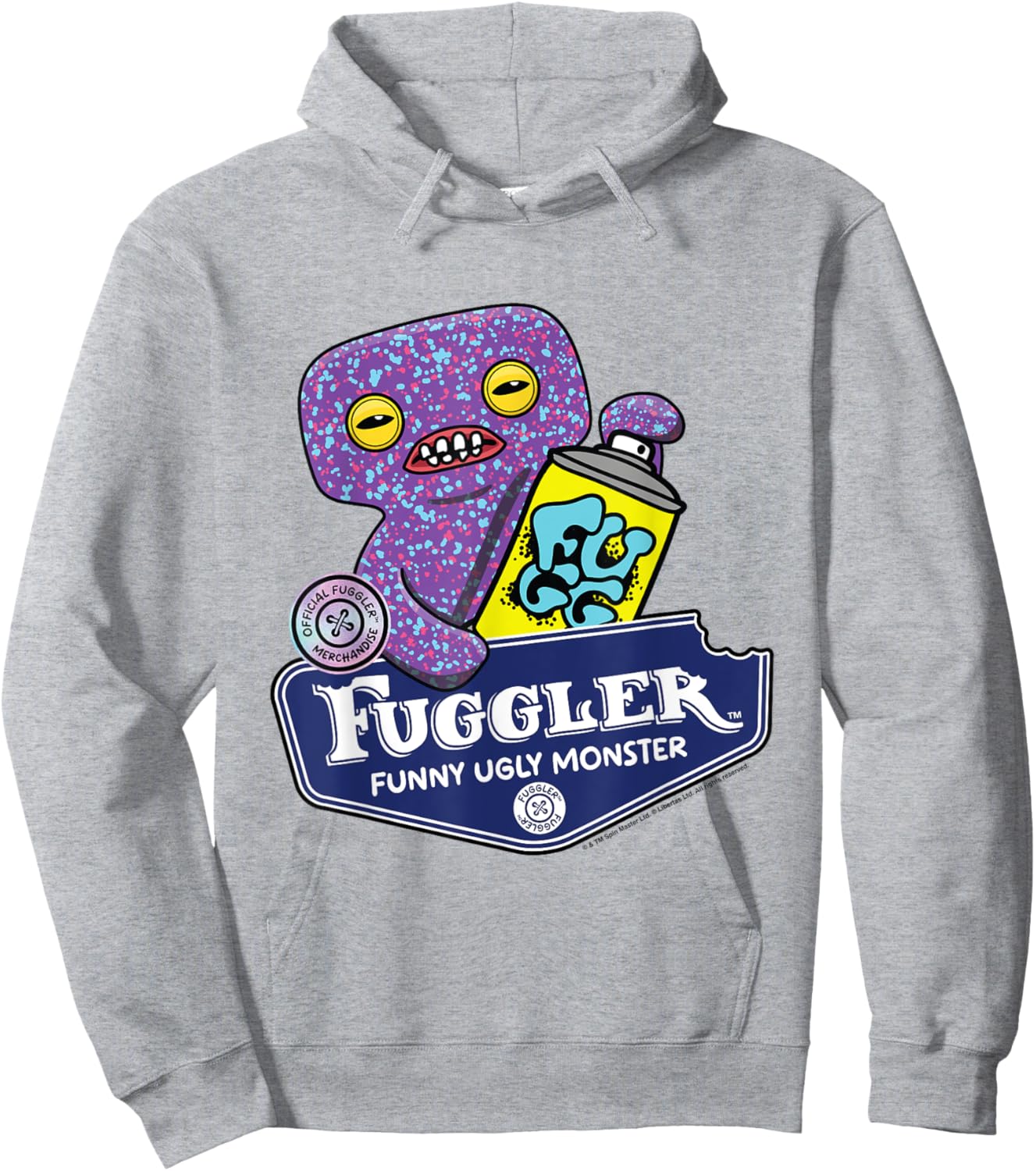 Fuggler Squidge Funny Ugly Monsters Hoodie - Hoodie | Ash
