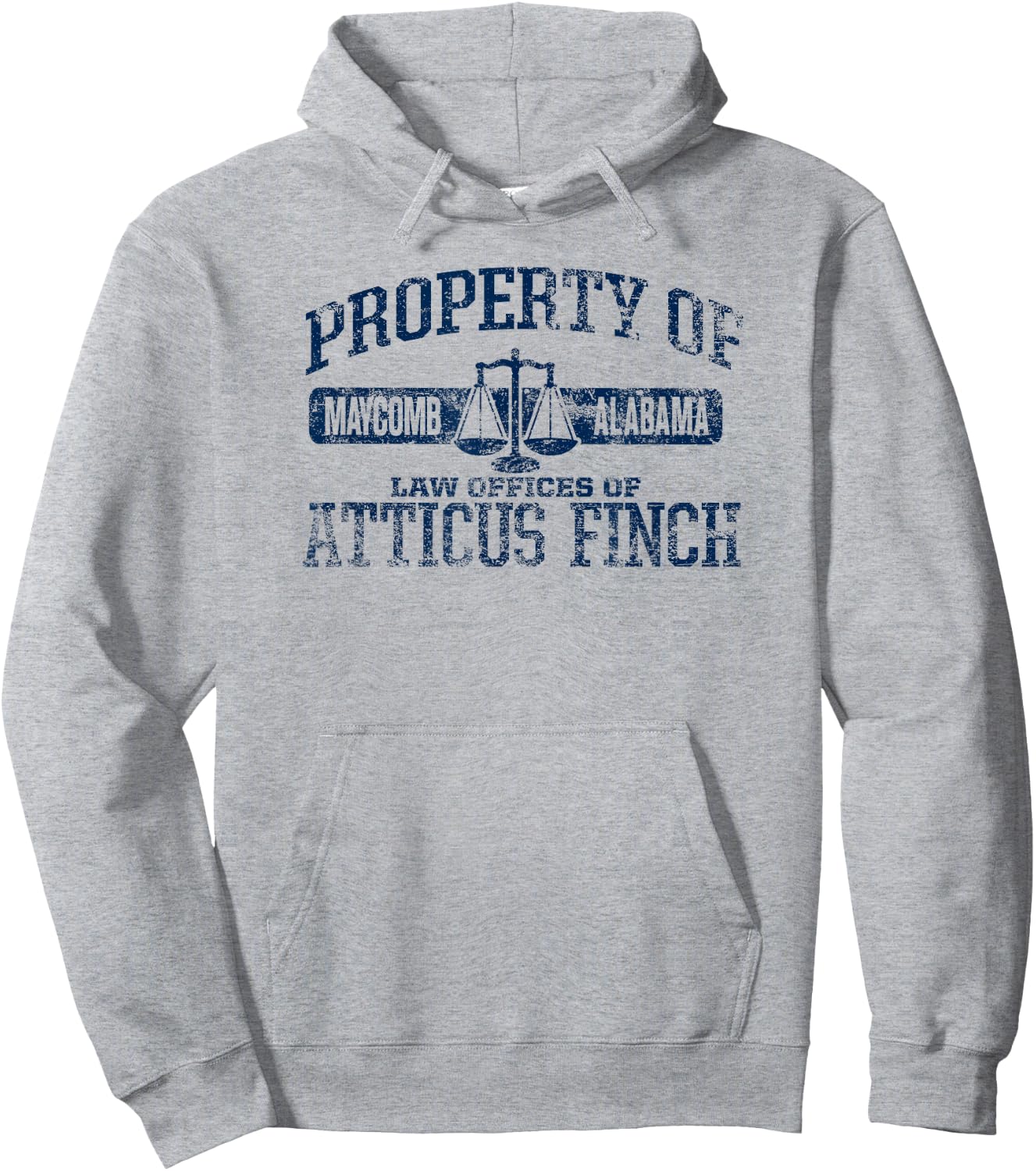 Property of Law Offices of Atticus Finch Maycomb Distressed Hoodie - Hoodie | Ash