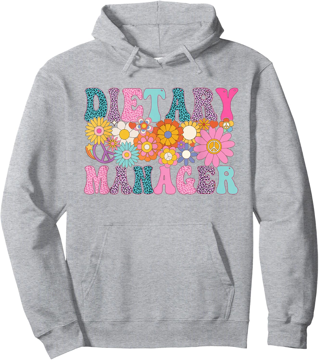Dietary Manager Week Groovy Leopard Appreciation Day Women Hoodie - Hoodie | Ash