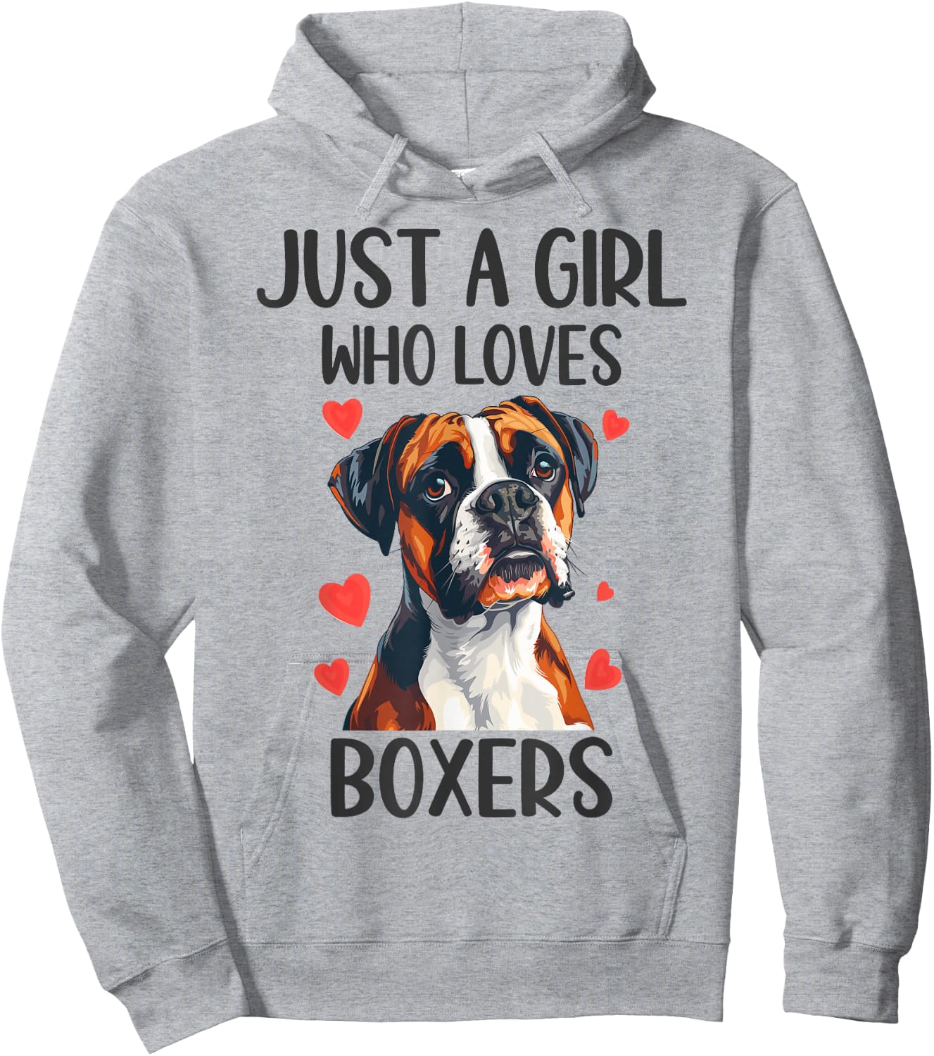 Just a Girl Who Loves Boxers Funny Boxer Dog Owner Hoodie - Hoodie | Ash