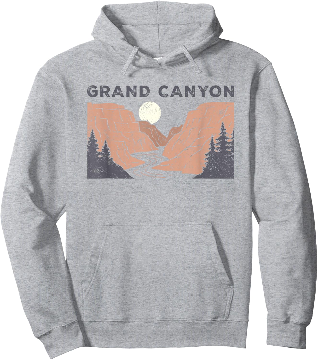 Hiked Grand Canyon National Park Arizona Vintage Men Hoodie - Hoodie | Ash