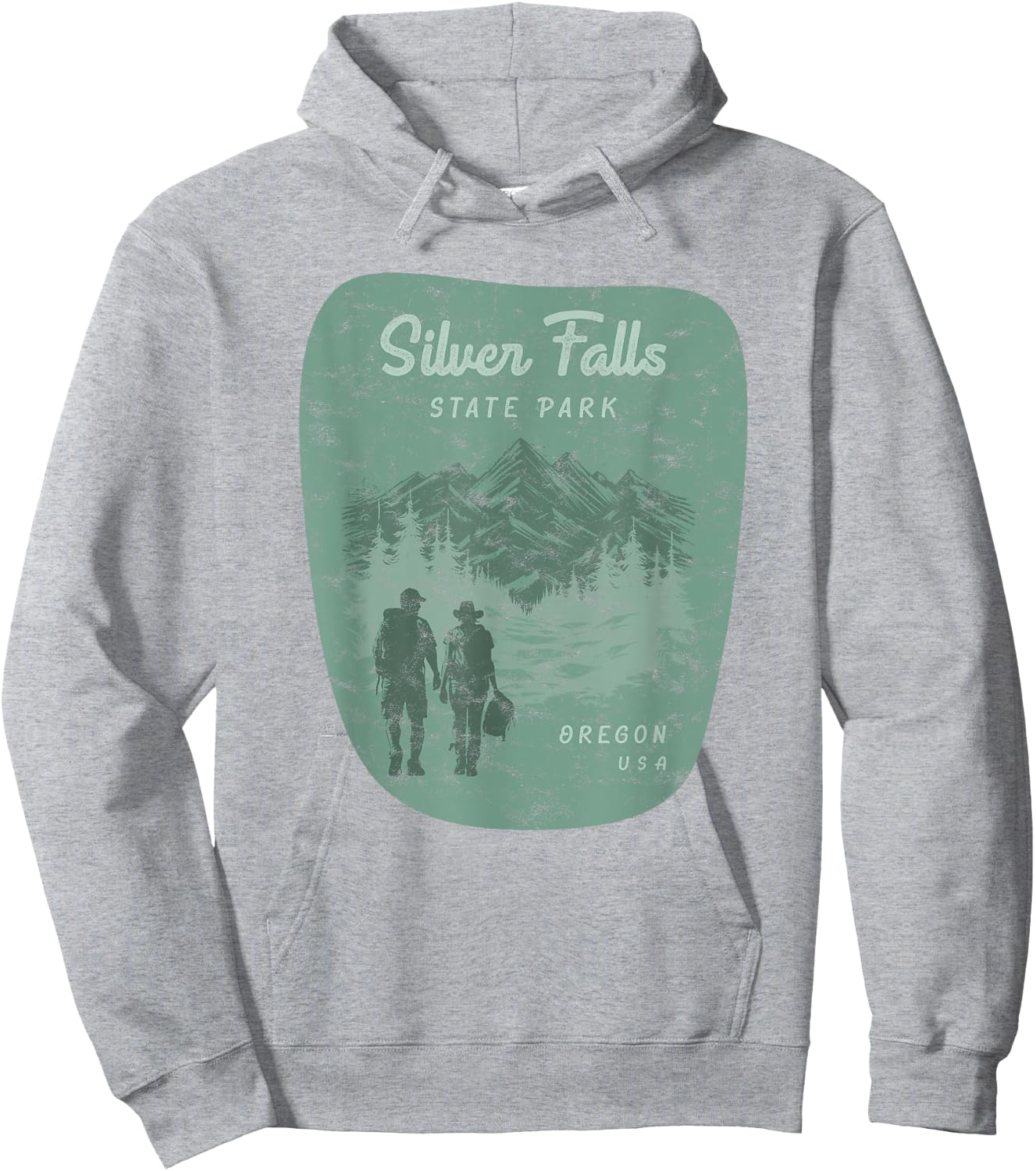 Silver Falls State Park Oregon Hiking Retro Vintage Hoodie - Hoodie | Ash