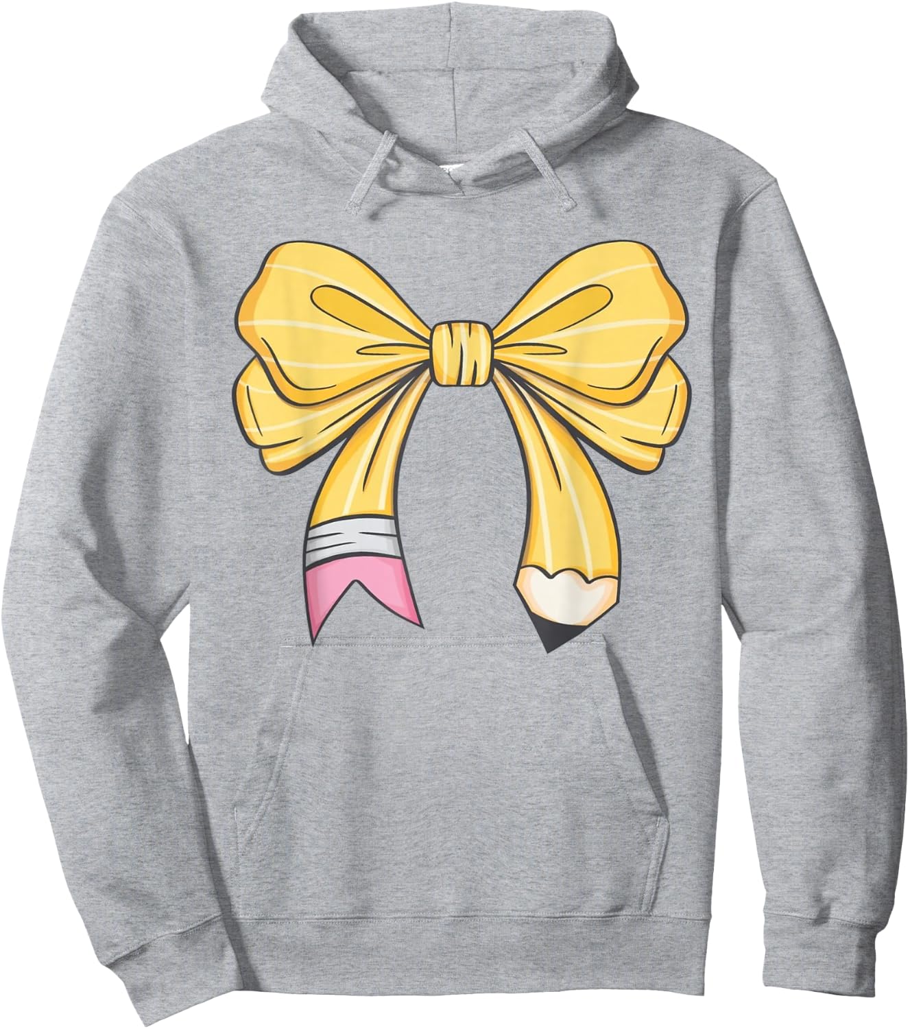 Coquette Pencil Bow Teacher Back To School Men Women Hoodie - Hoodie | Ash