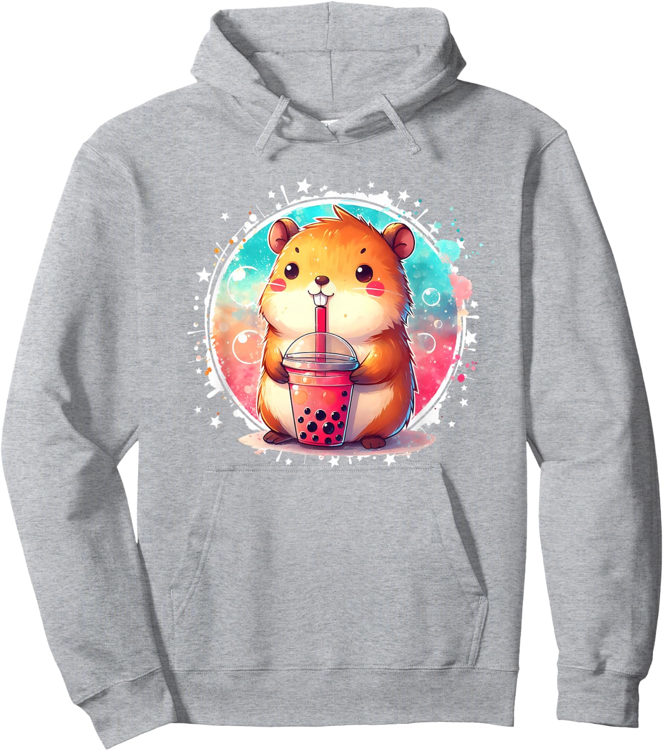 Kawaii Capybara Drinks Boba Bubble Tea Kawaii Clothes Kawaii Hoodie - Hoodie | Ash