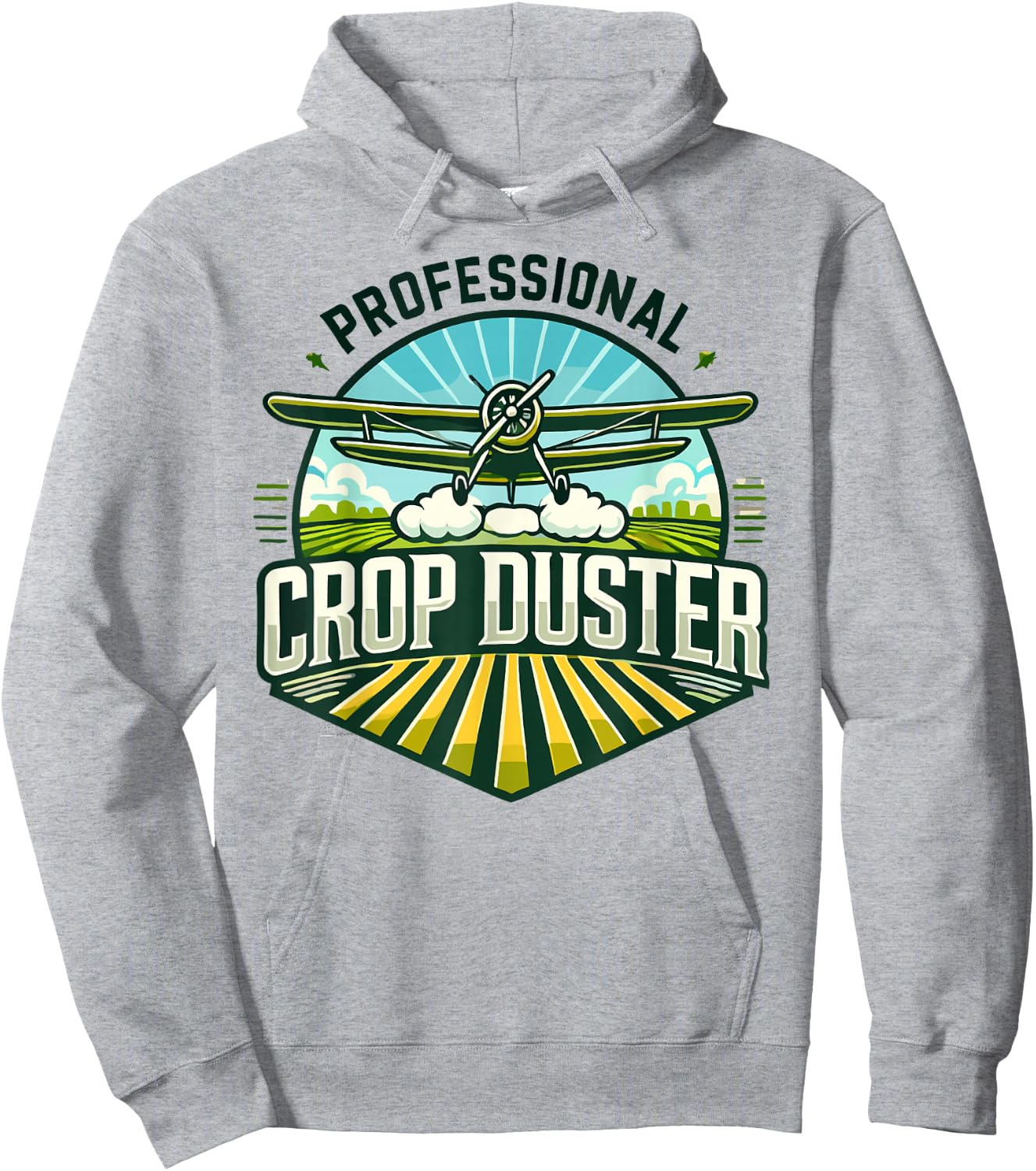 Crop Duster Pilot Spray Plane Professional Crop Duster Hoodie - Hoodie | Ash