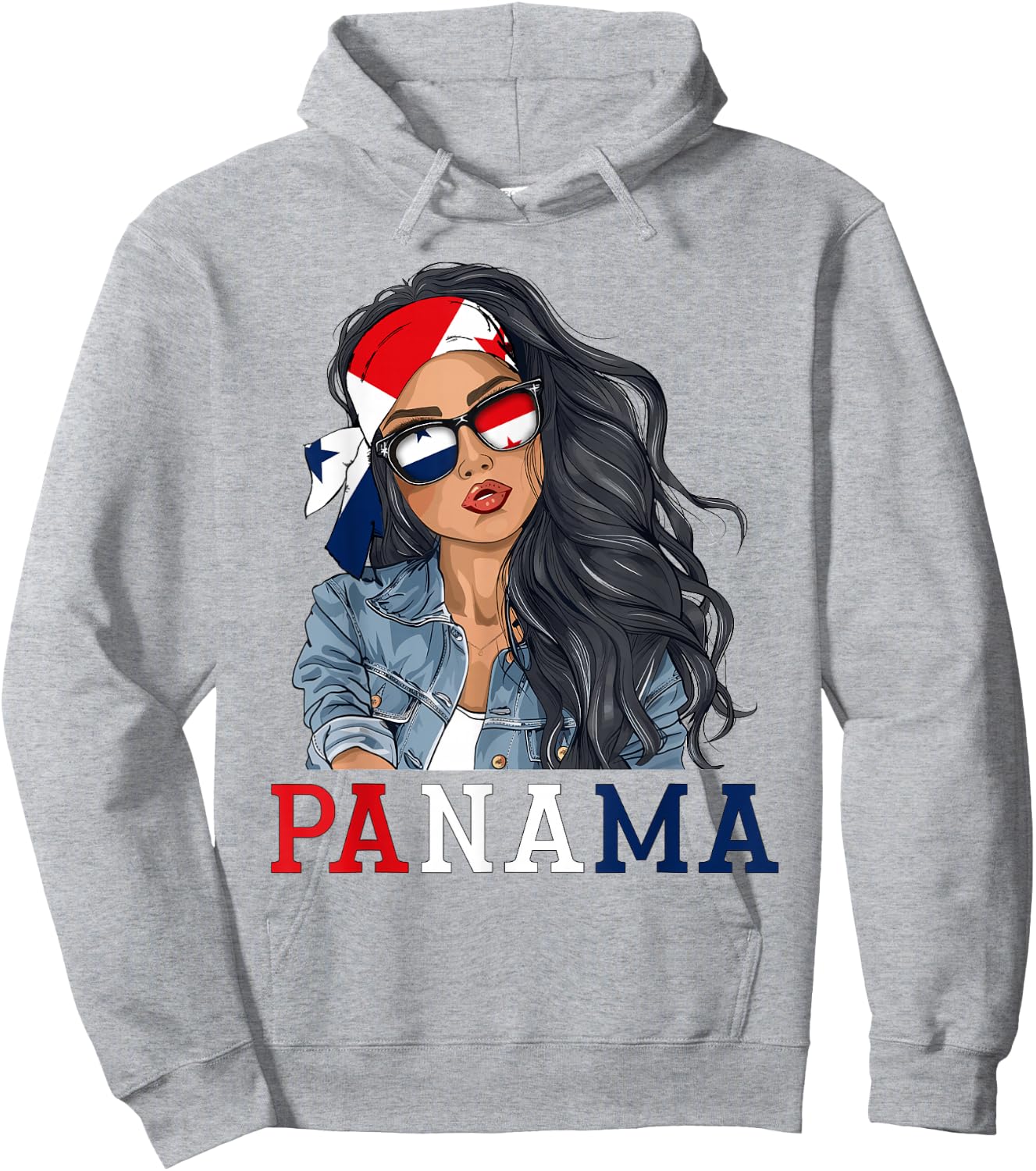 Panamanian Woman Products Flag Uniform Heritage Panama Hoodie - Hoodie | Ash