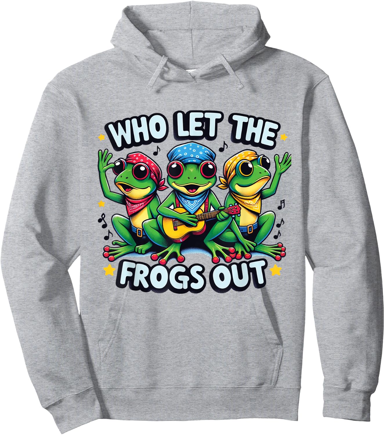 Who Let The Frogs Out Funny Frog Design Owner Amphibian Hoodie - Hoodie | Ash