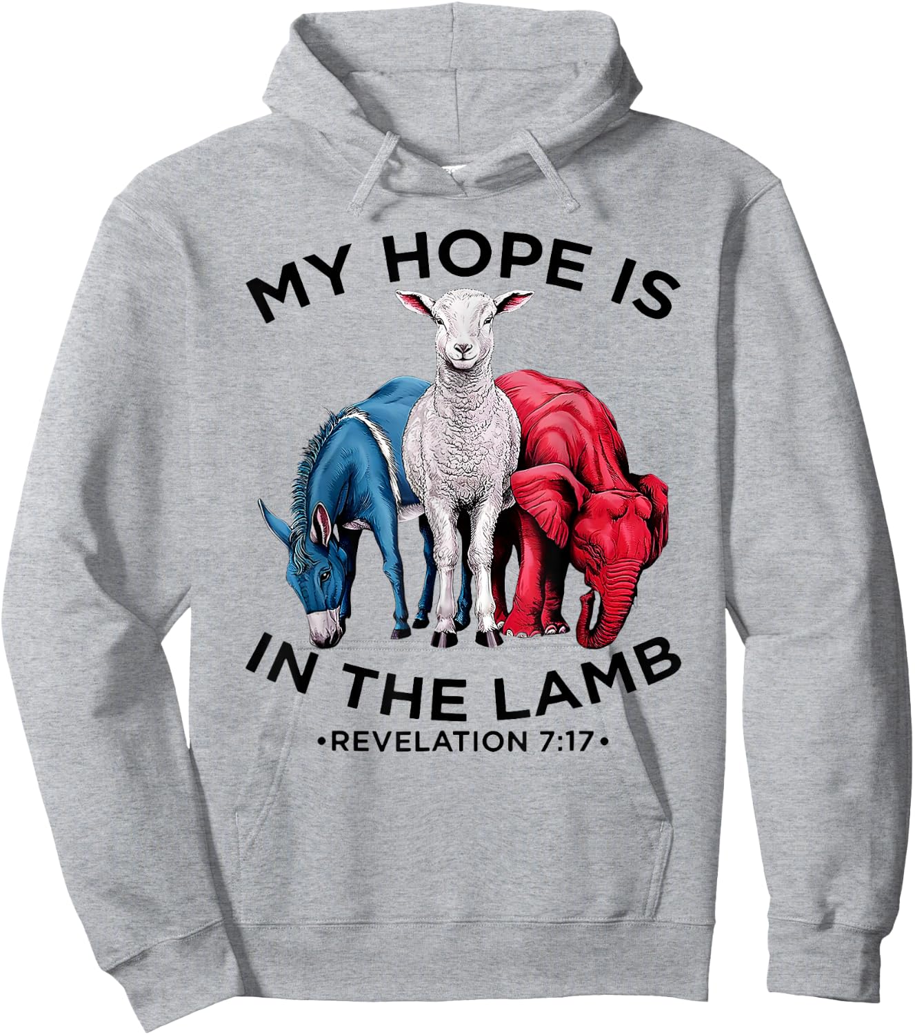 My Hope Is In The Lamb, Revelation 7:17 Jesus 2024 Hoodie - Hoodie | Ash