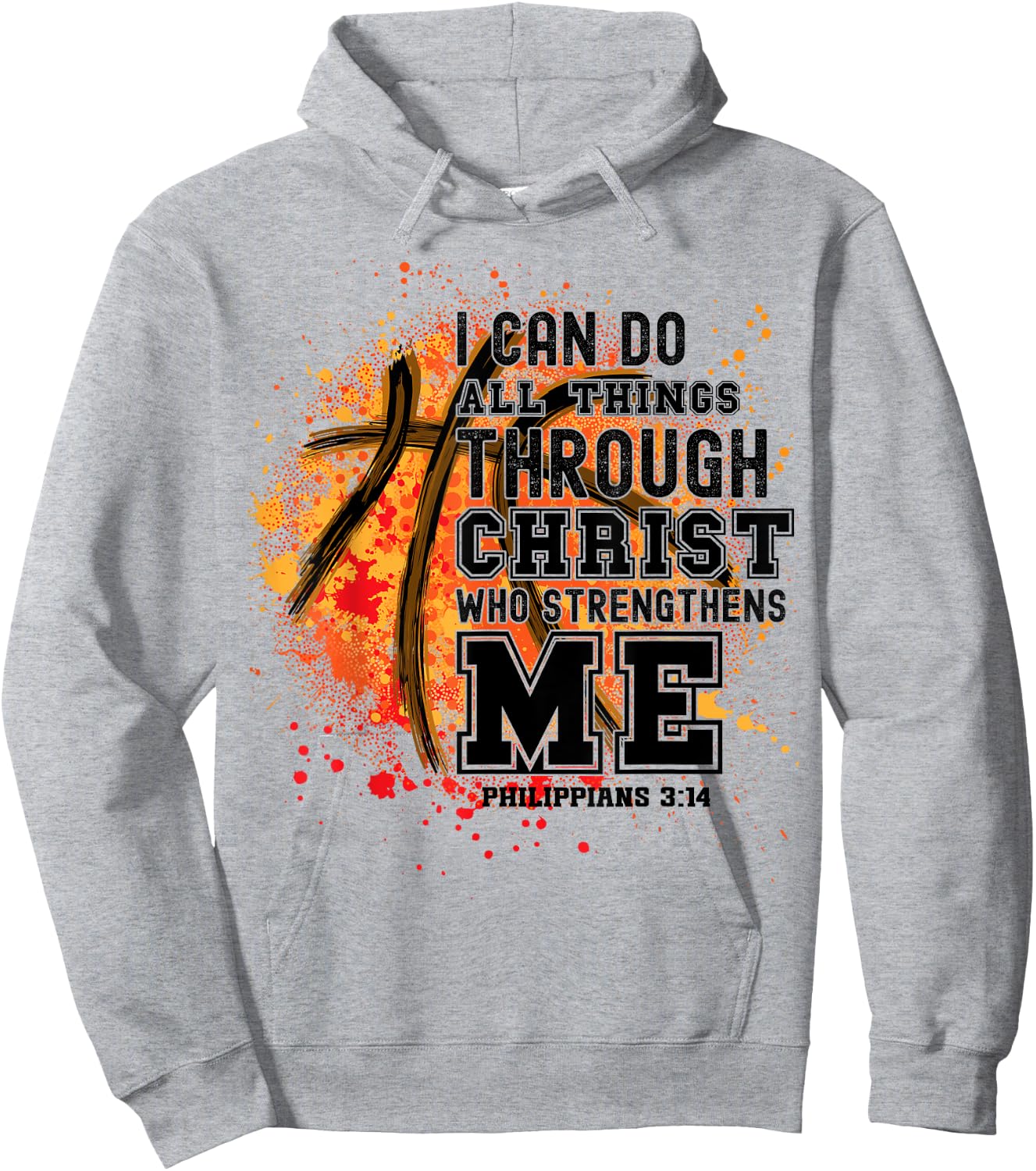Christian Bible Verse Religious for Basketball Players Coach Hoodie - Hoodie | Ash