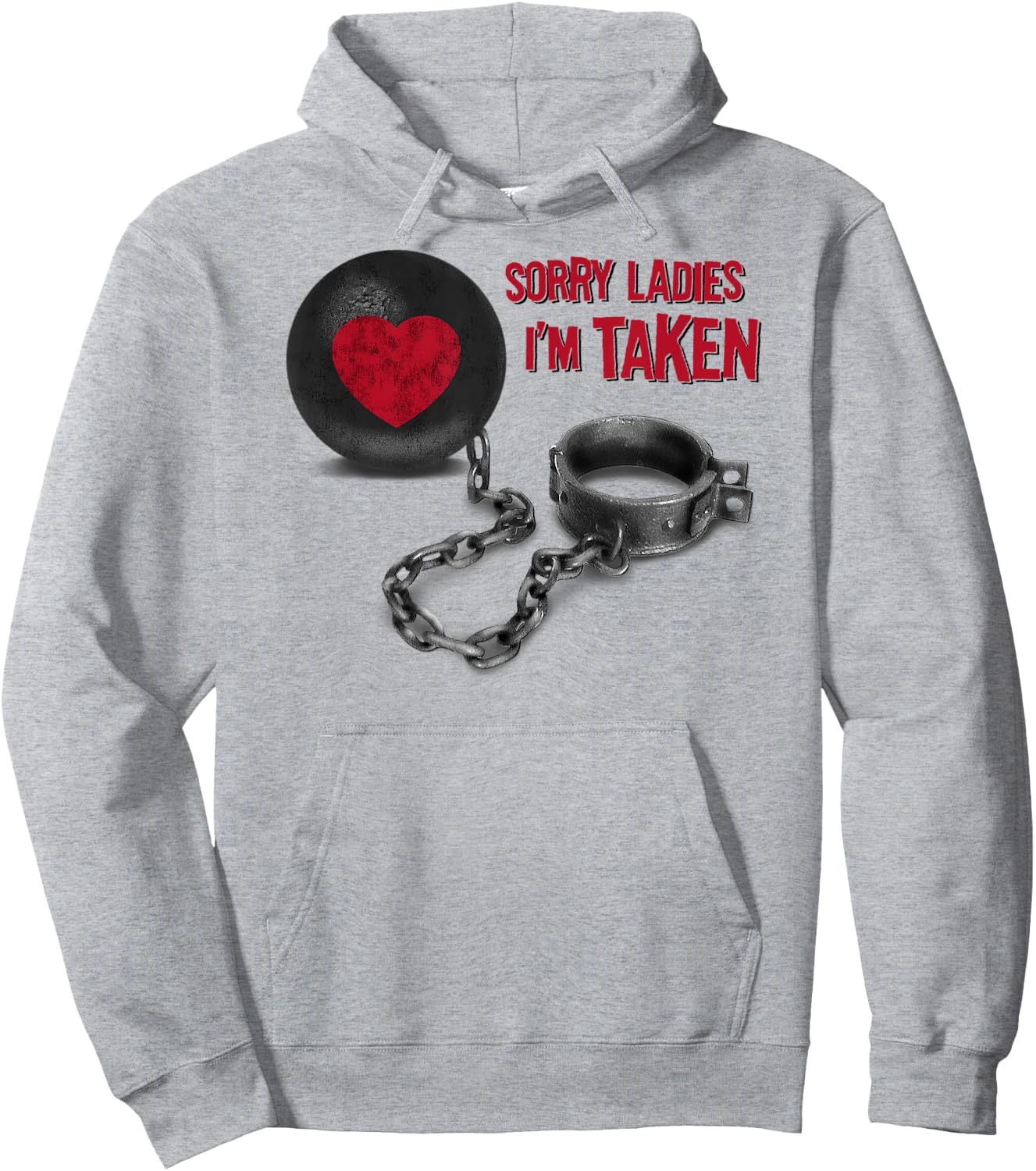 Valentine's Day - Ball and Chain Hoodie - Hoodie | Ash