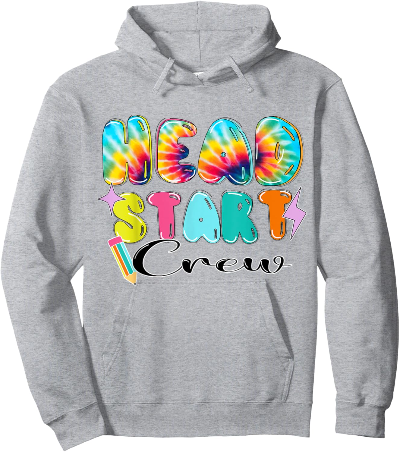 Back to School Headstart Crew School Head Start Tie dye Hoodie - Hoodie | Ash