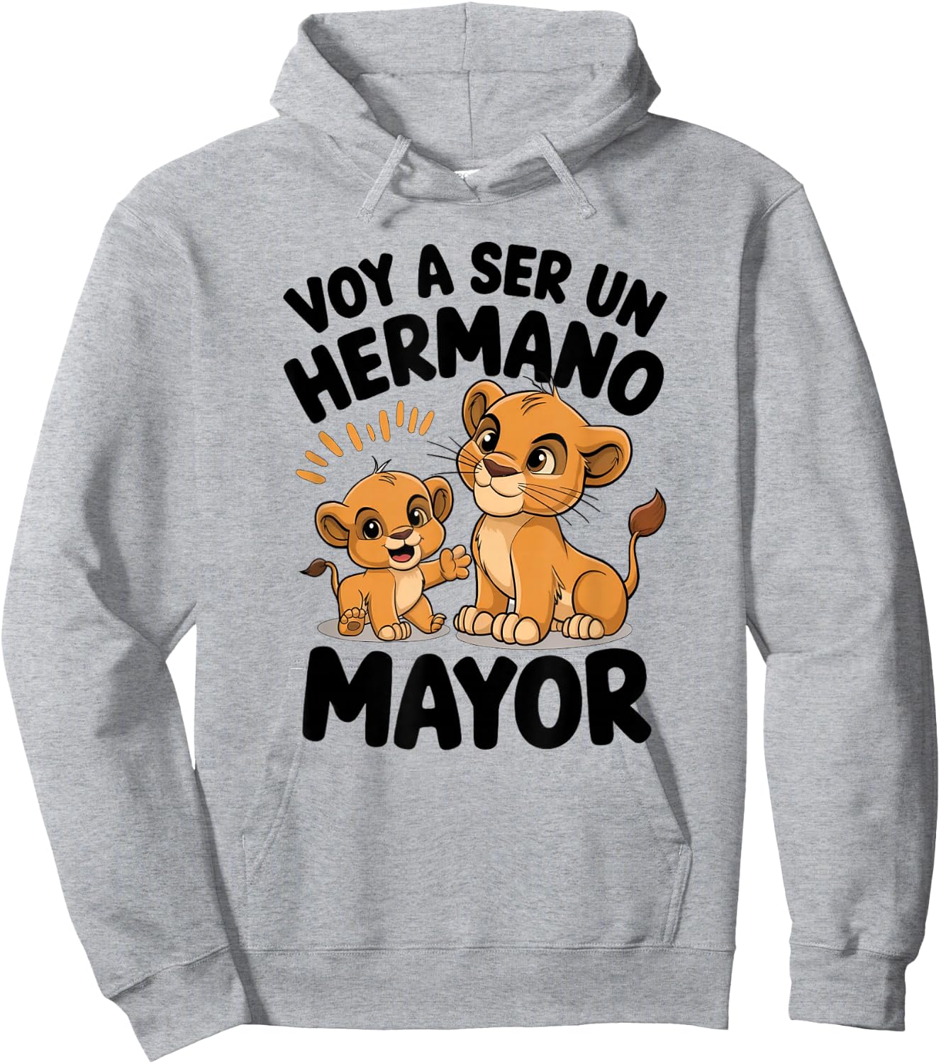 New Baby Announcement Spanish Big Brother Lion Cubs Hoodie - Hoodie | Ash