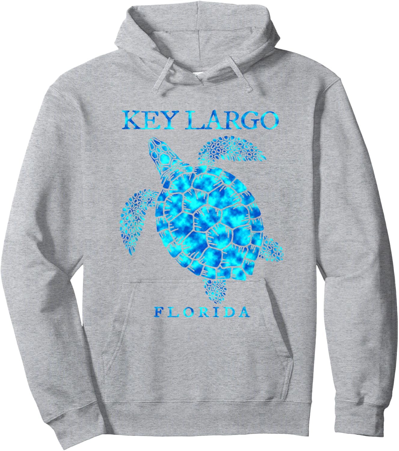 Key Largo Florida Sea Turtle Boys Girls Toddlers Souvenir Hoodie - Hoodie | Ash