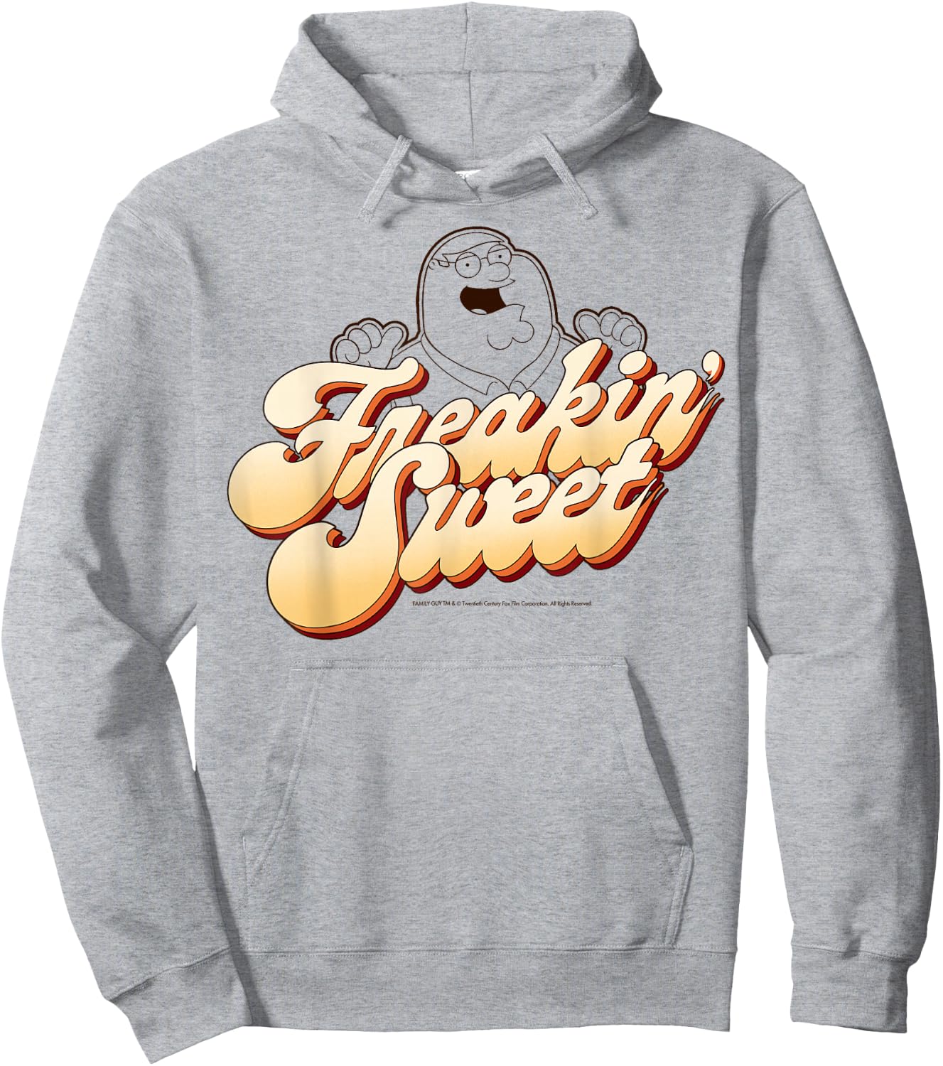 Family Guy Peter Griffin Freakin' Sweet Retro Chest Logo Hoodie - Hoodie | Ash
