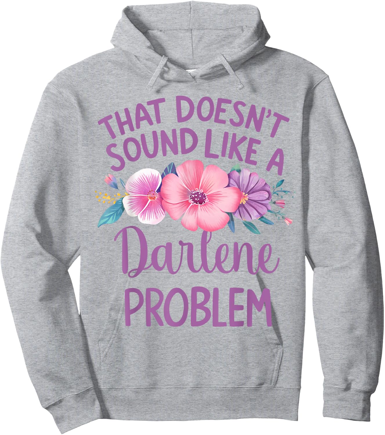 DARLENE Personalized Cute Flower Girls DARLENE Name Hoodie - Hoodie | Ash