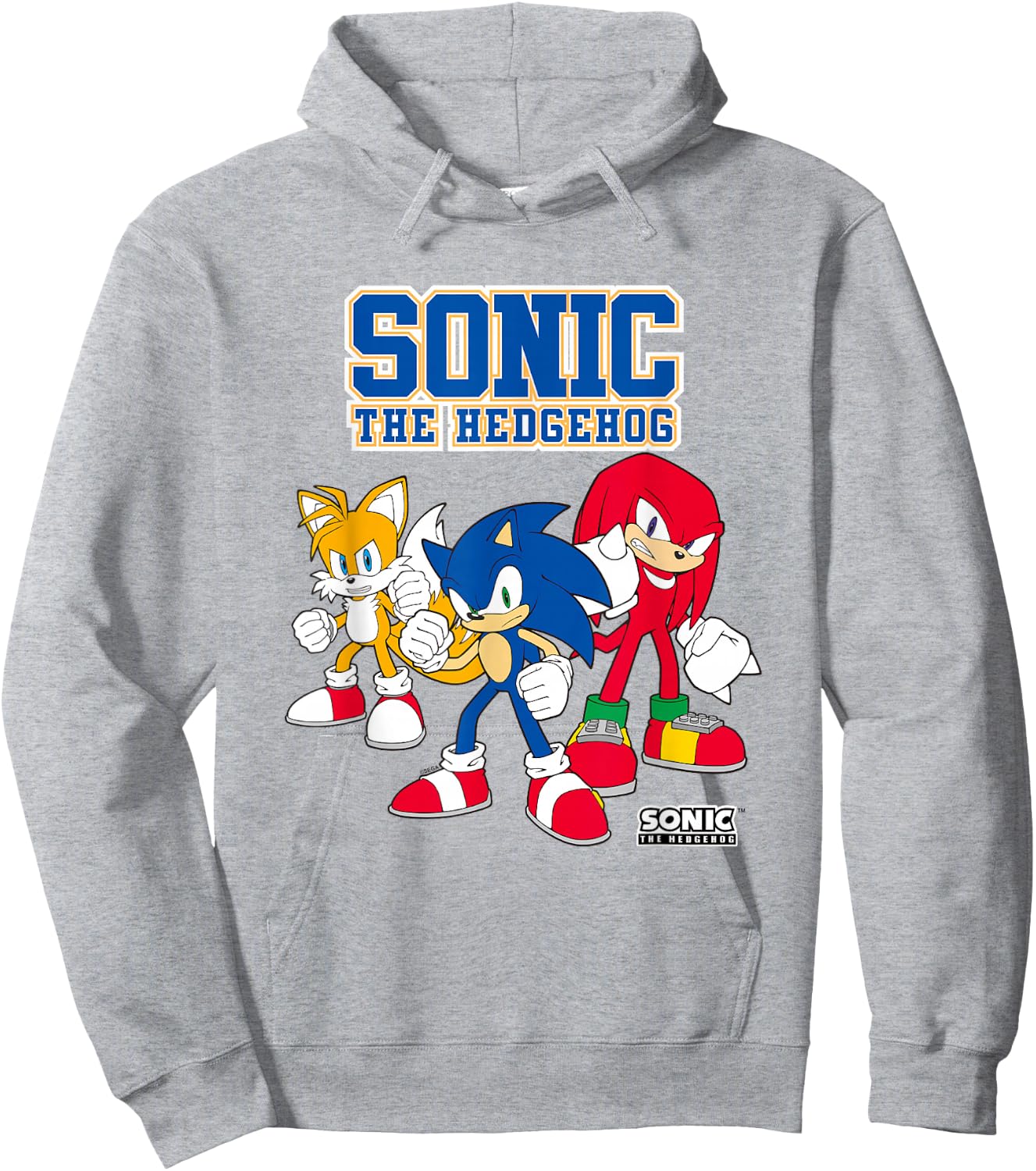 Sonic The Hedgehog Main Trio Heroic Poses Group Shot Hoodie - Hoodie | Ash