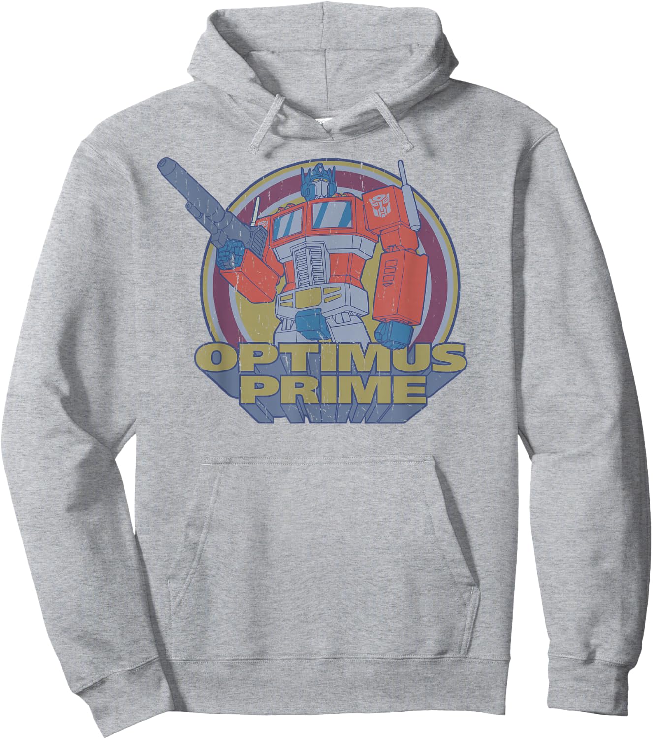 Transformers Optimus Prime Retro Portrait Hoodie - Hoodie | Ash