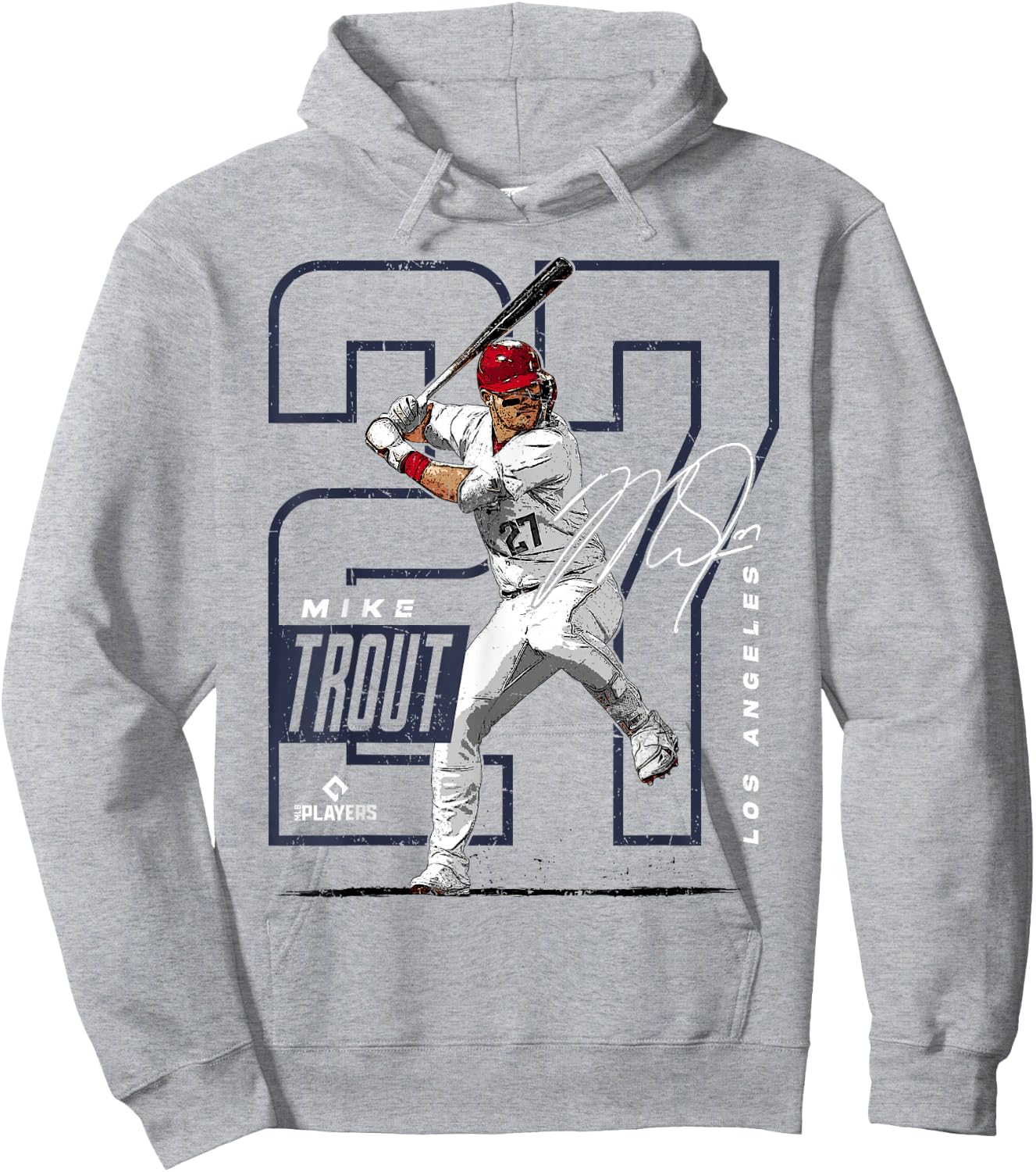 Mike Trout | Los Angeles Baseball MLB Players | MLBTRO4004 Hoodie - Hoodie | Ash