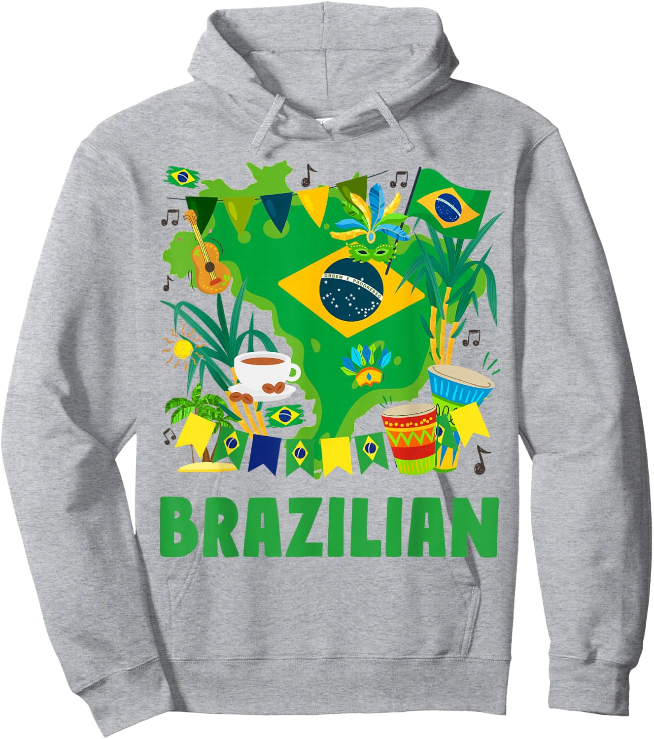 Brazil Flag Outfit Idea For Kids Brasil & Brazilian Flag Hoodie - Hoodie | Ash