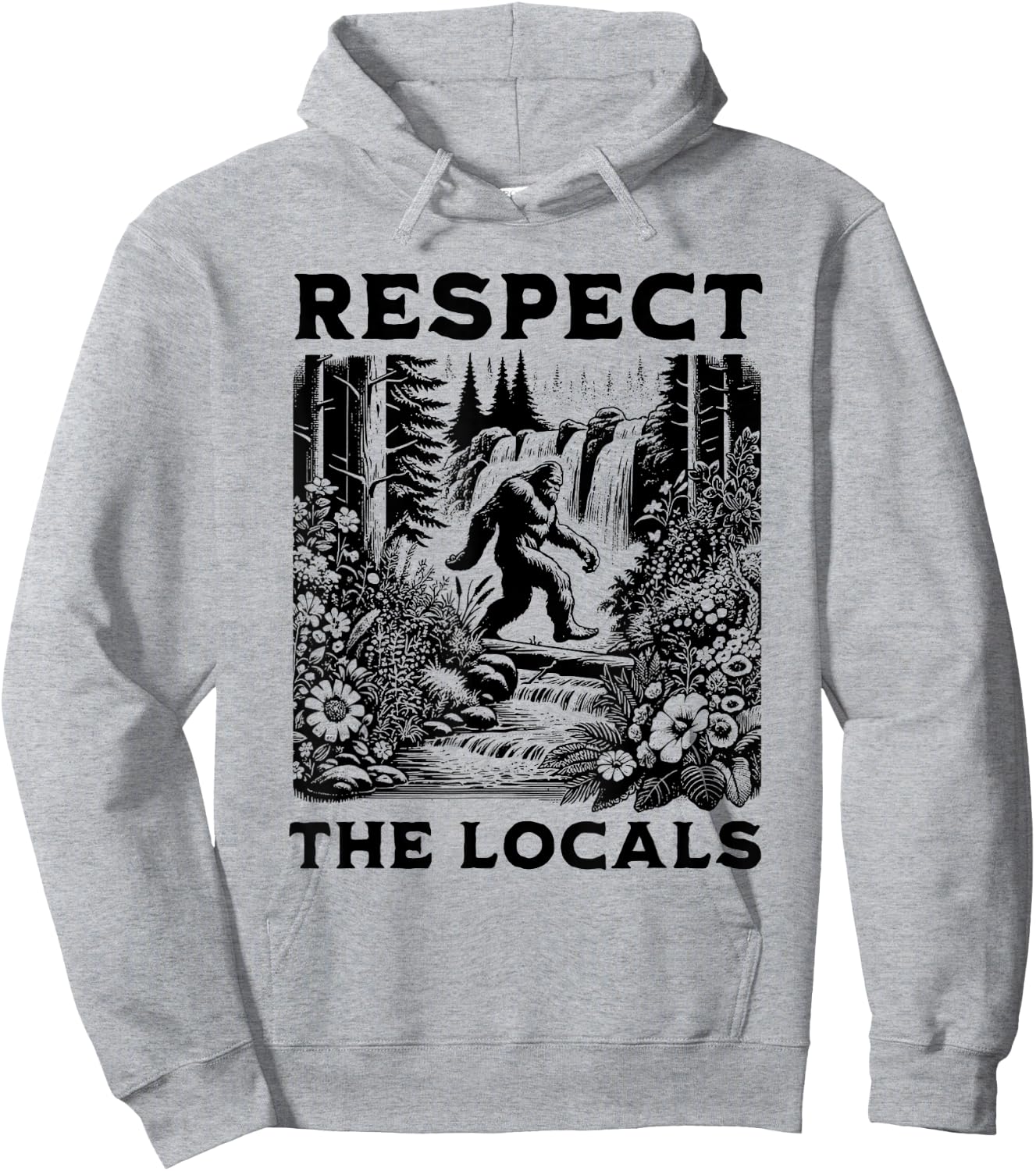 Respect the Locals Sasquatch Hoodie - Hoodie | Ash