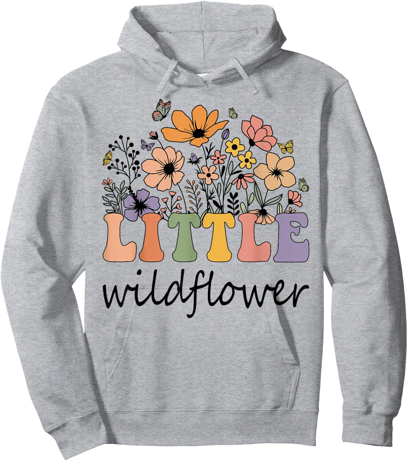 Little Wildflower Women Flower Birthday Family Matching Hoodie - Hoodie | Ash