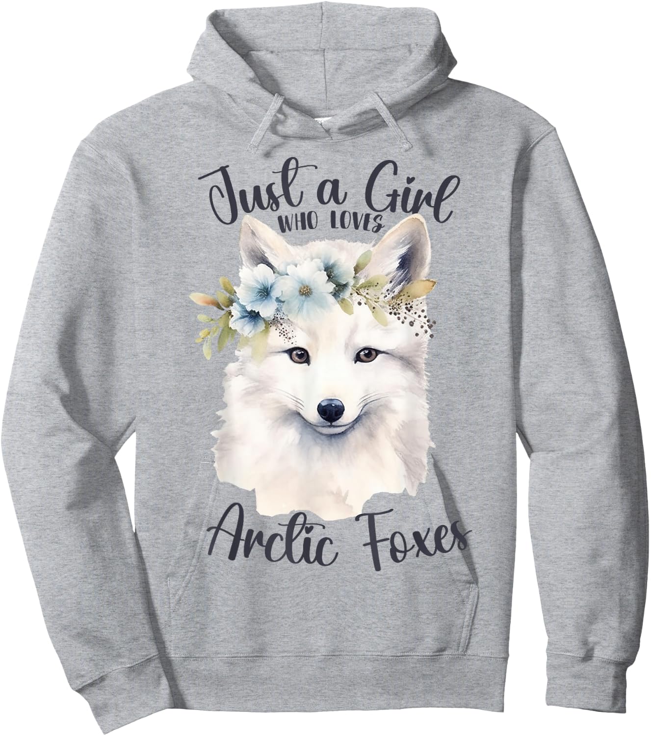 Just a Girl Who Loves Arctic Foxes for Girls Who Love Foxes Hoodie - Hoodie | Ash