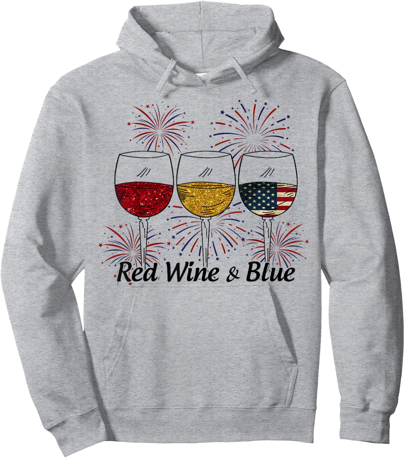 Red Wine & Blue Hoodie - Hoodie | Ash