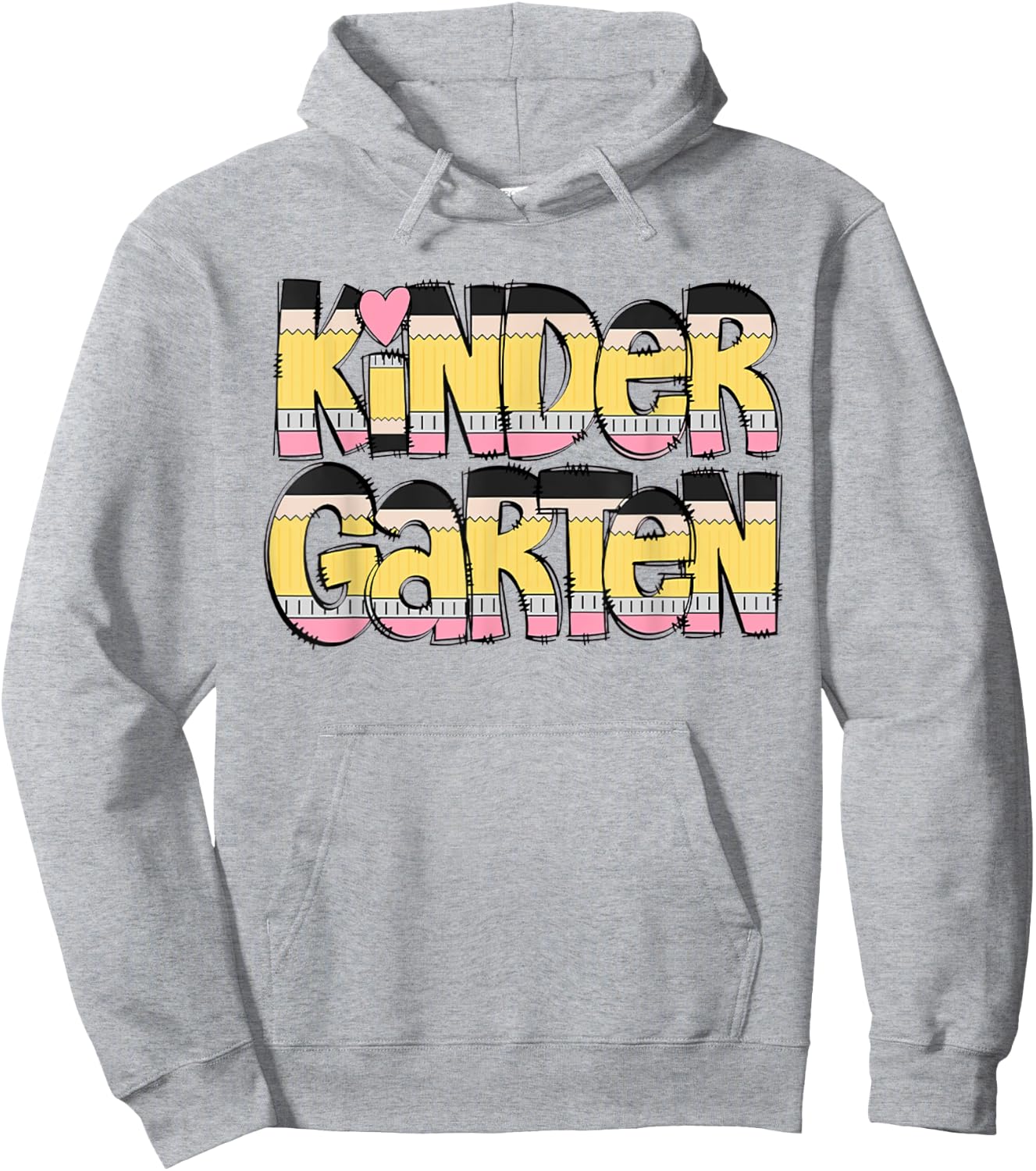 Kindergarten Pencil First Day Of School Teacher Toddler Kids Hoodie - Hoodie | Ash